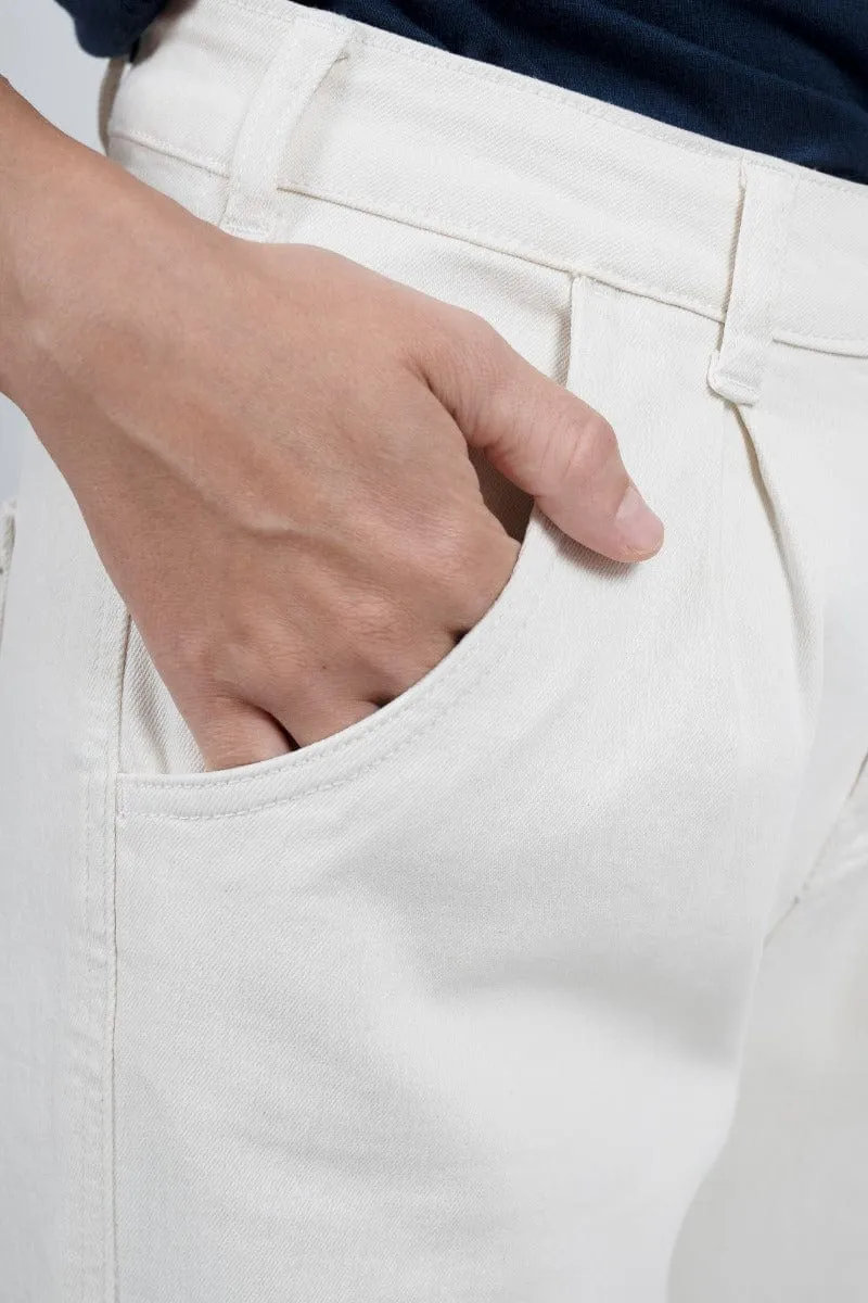 Los Angeles Upcycled Wide Leg Jeans | White