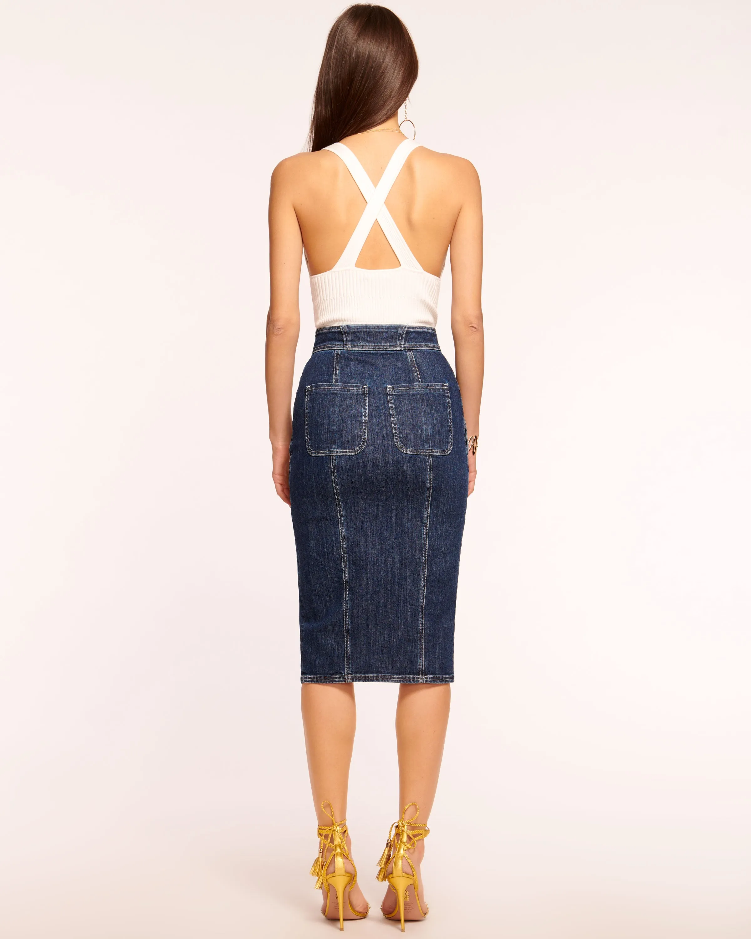 Marietta High-Waisted Denim Skirt