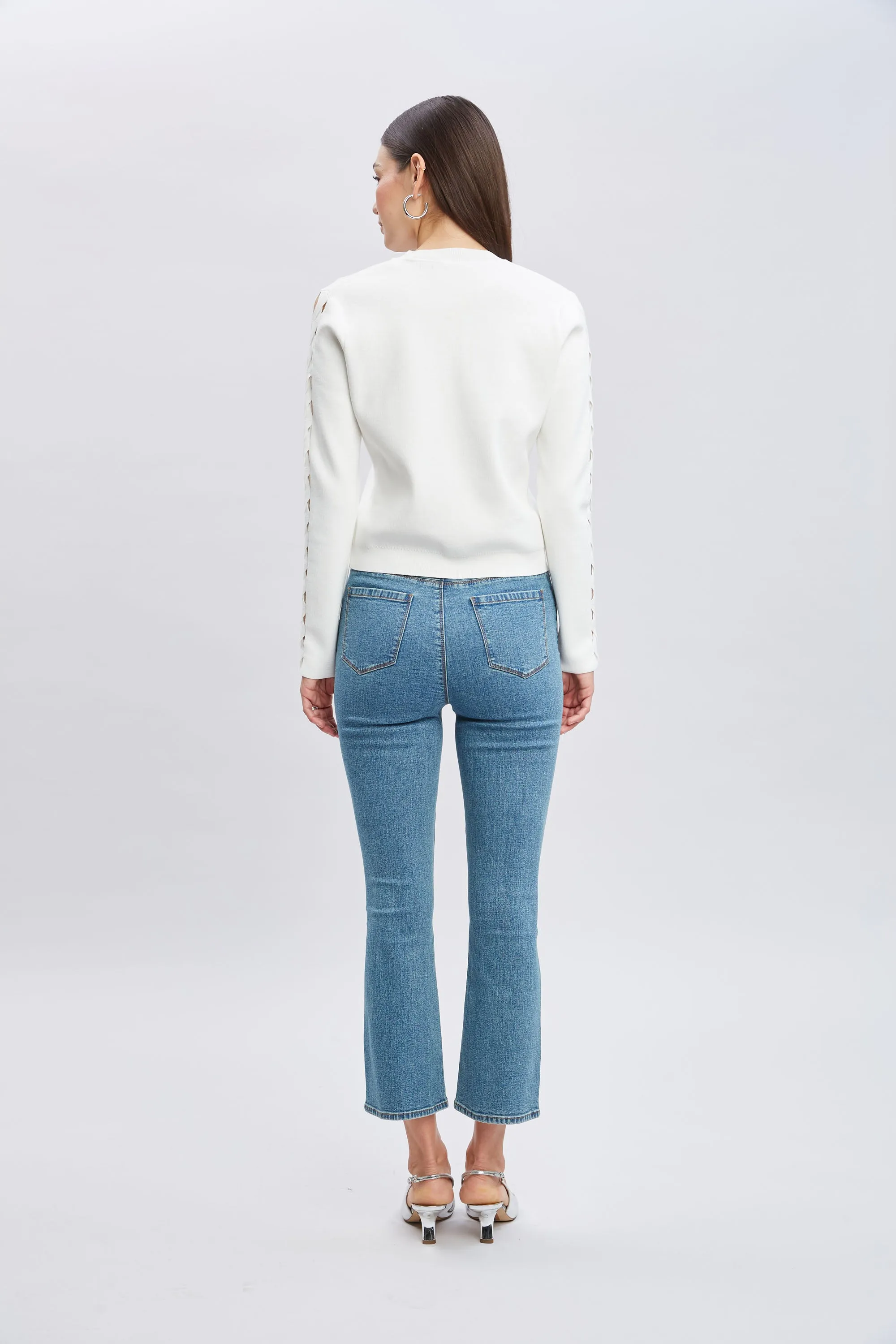 Micro Flare Cropped Jeans