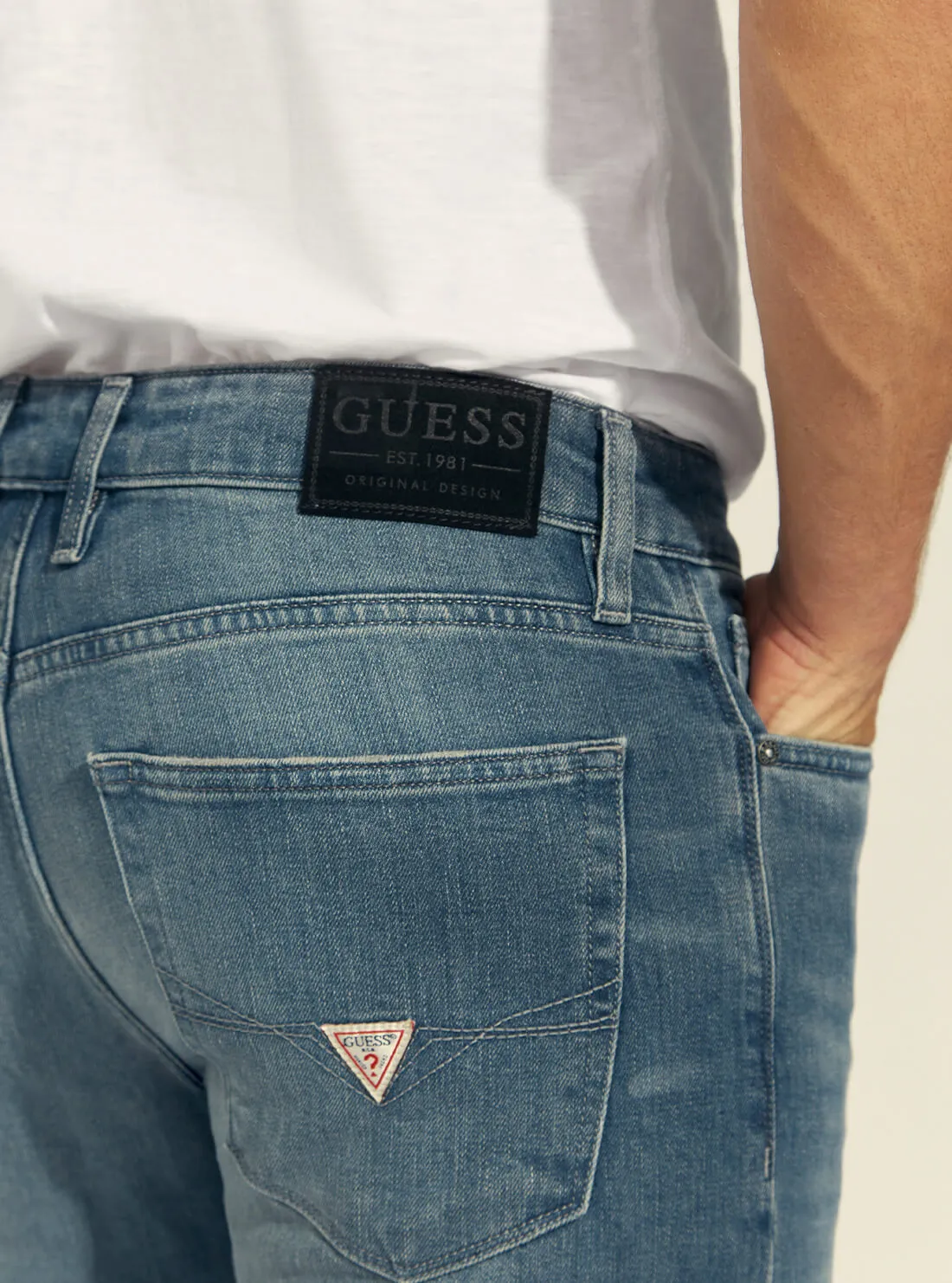 Mid-Rise Slim Tapered Denim Jeans In Silverstar Wash