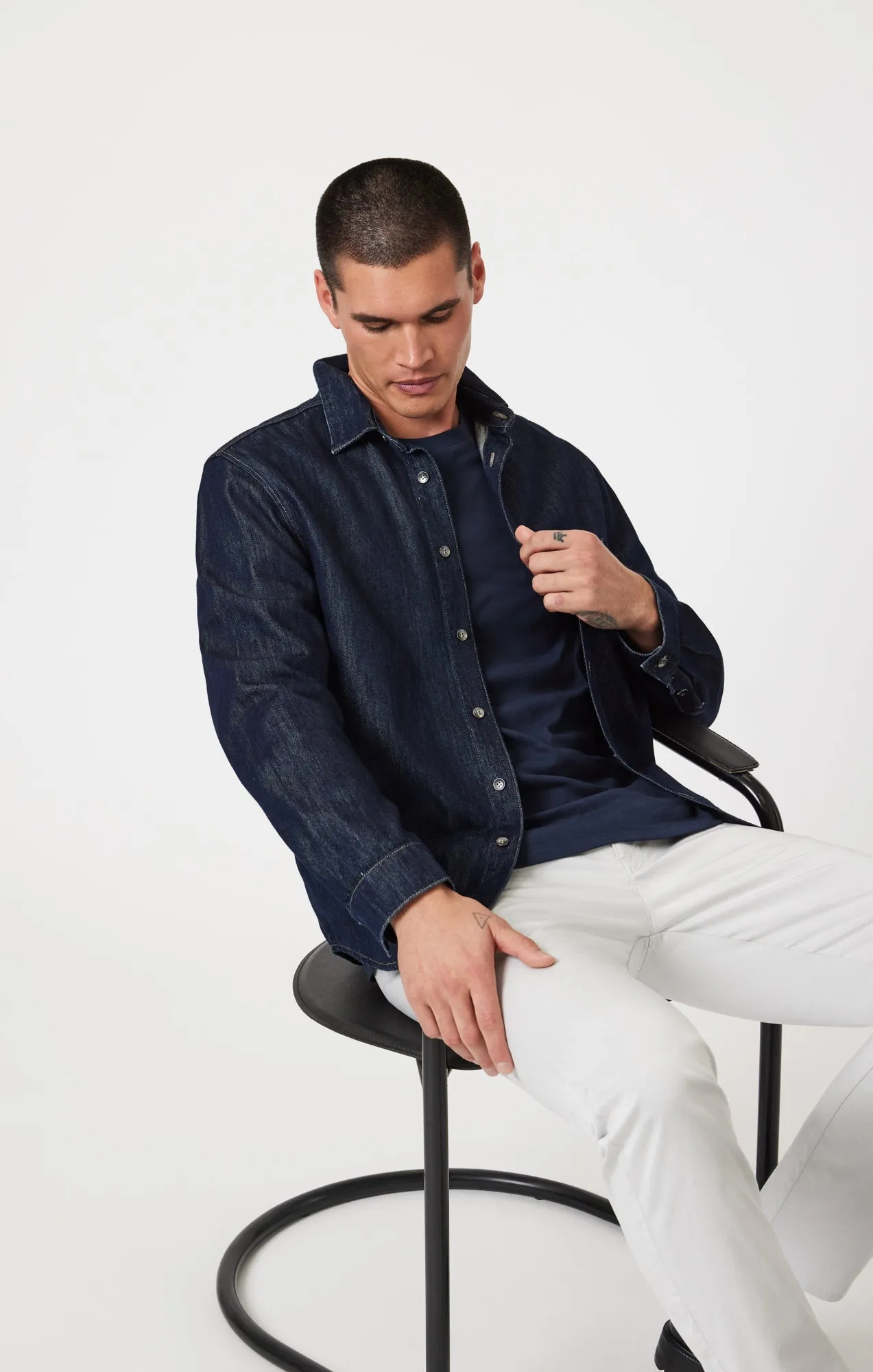 MILTON SLIM STRAIGHT CHINO PANTS IN STONE CITY SMART