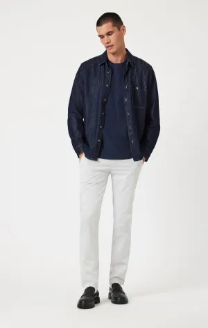 MILTON SLIM STRAIGHT CHINO PANTS IN STONE CITY SMART