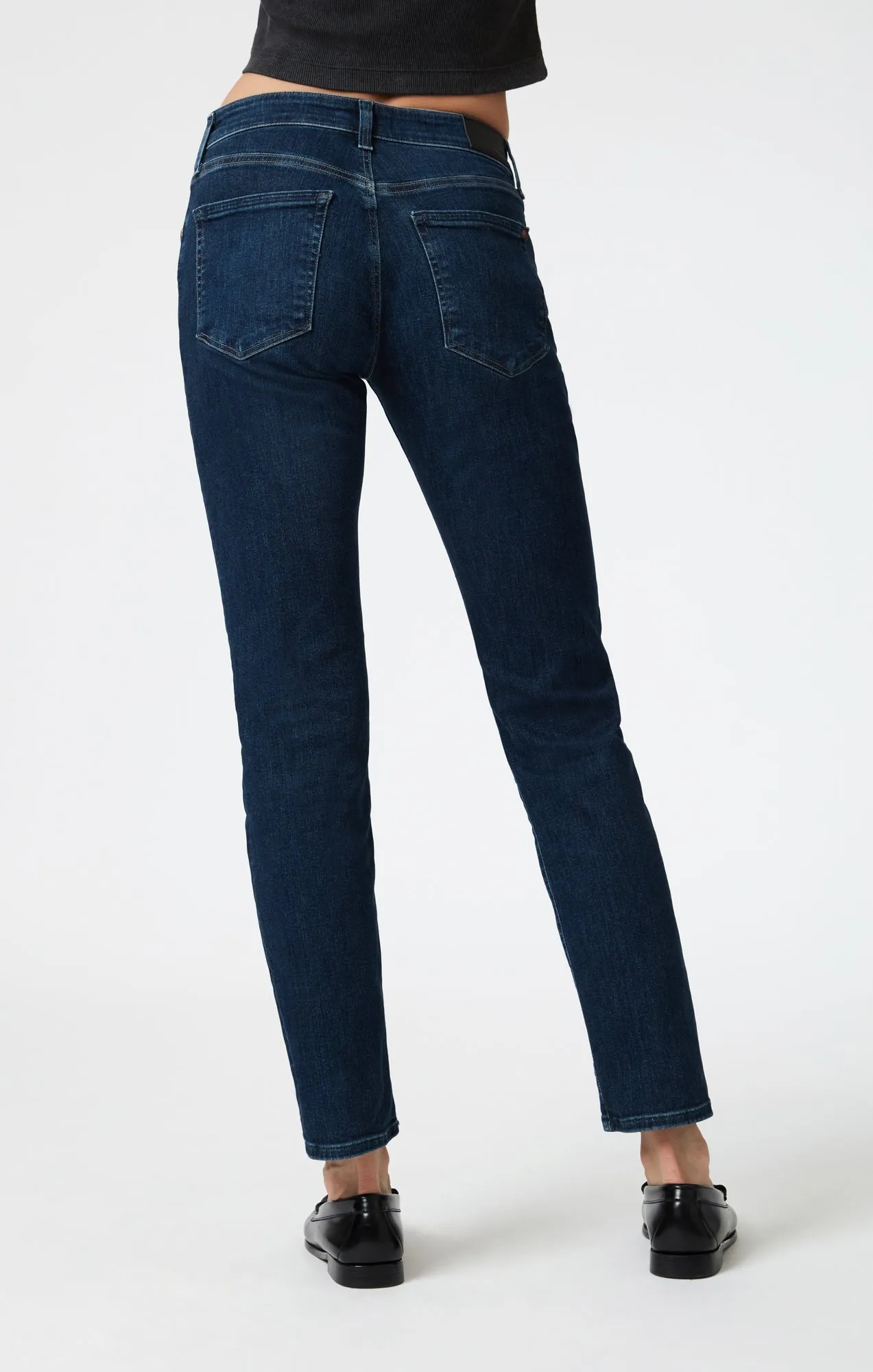 MIRELLA STRAIGHT LEG IN DARK BRUSHED FLEX BLUE