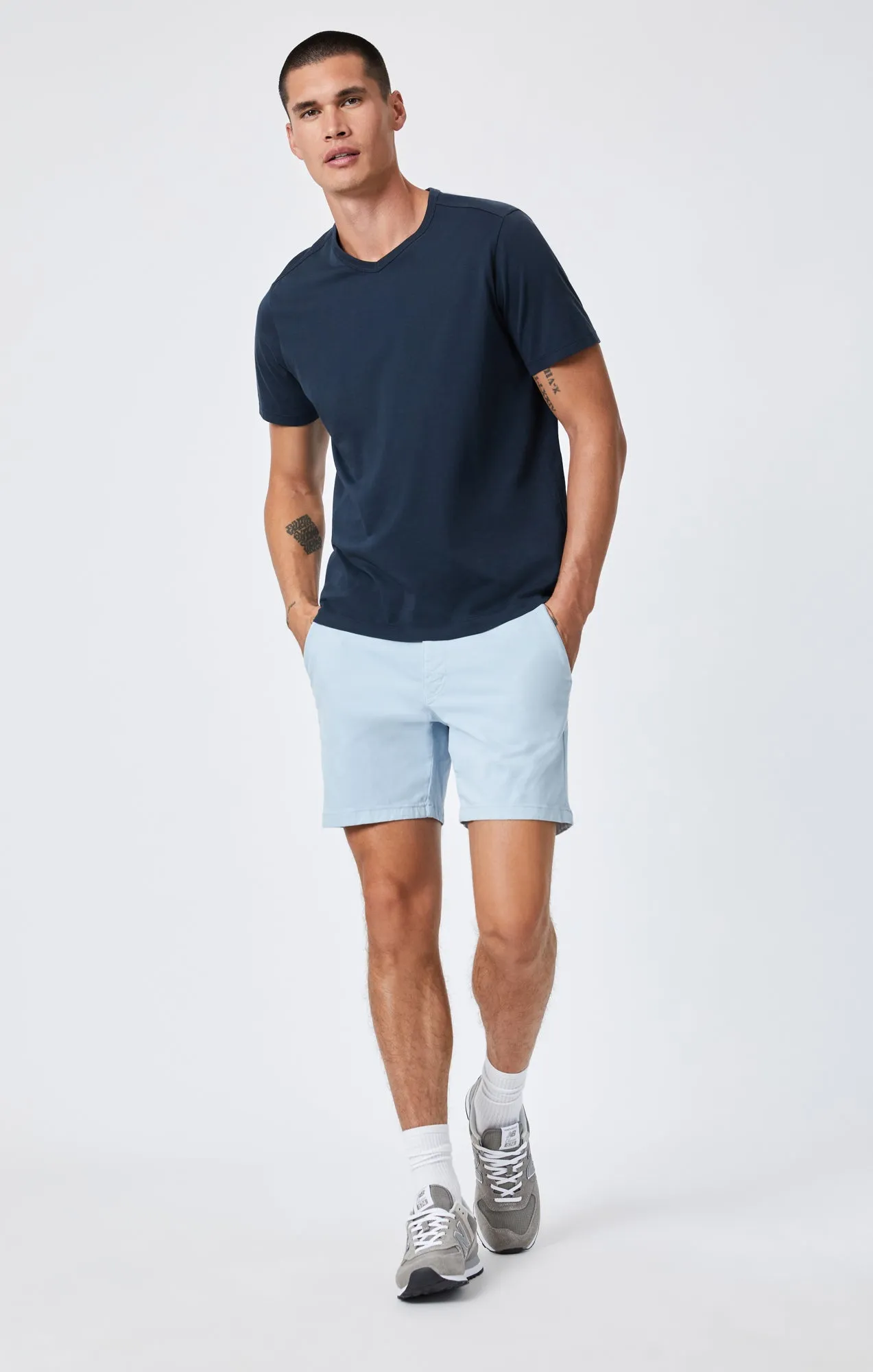 NATE SHORTS IN CELESTIAL BLUE TWILL