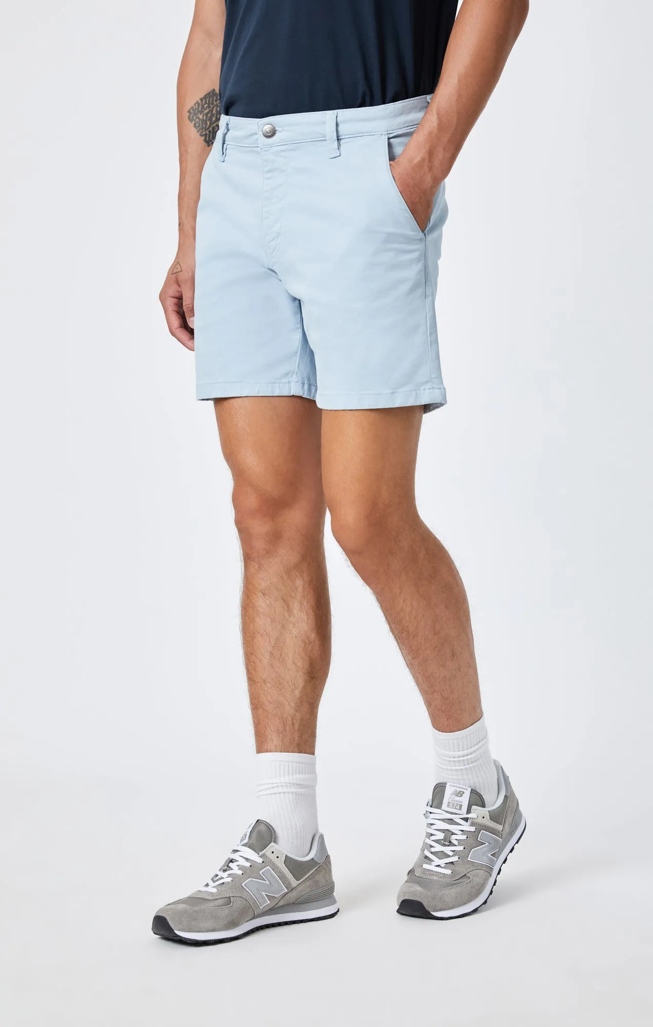 NATE SHORTS IN CELESTIAL BLUE TWILL