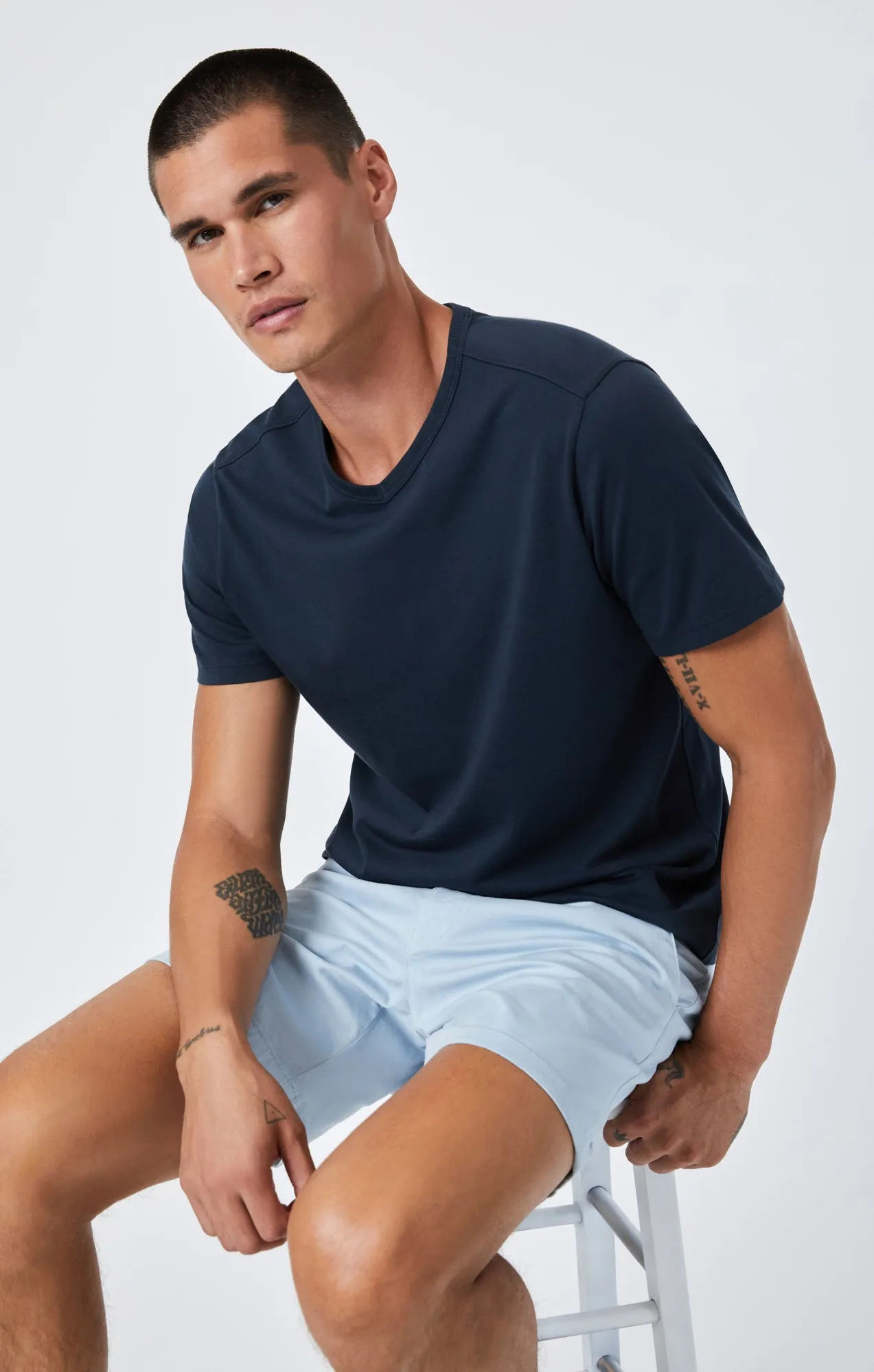 NATE SHORTS IN CELESTIAL BLUE TWILL