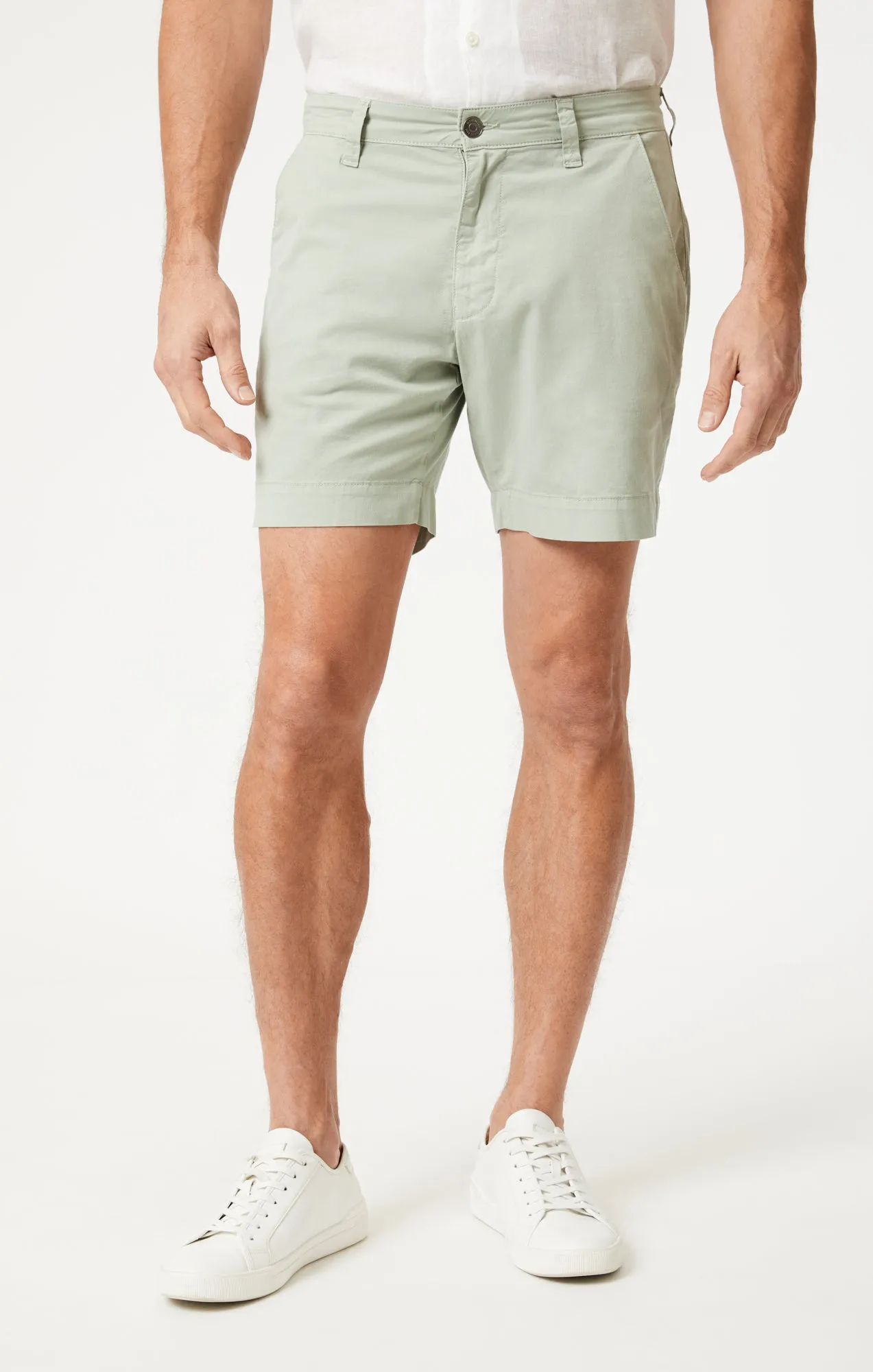 NATE SHORTS IN MINERAL GREEN LIGHT TWILL