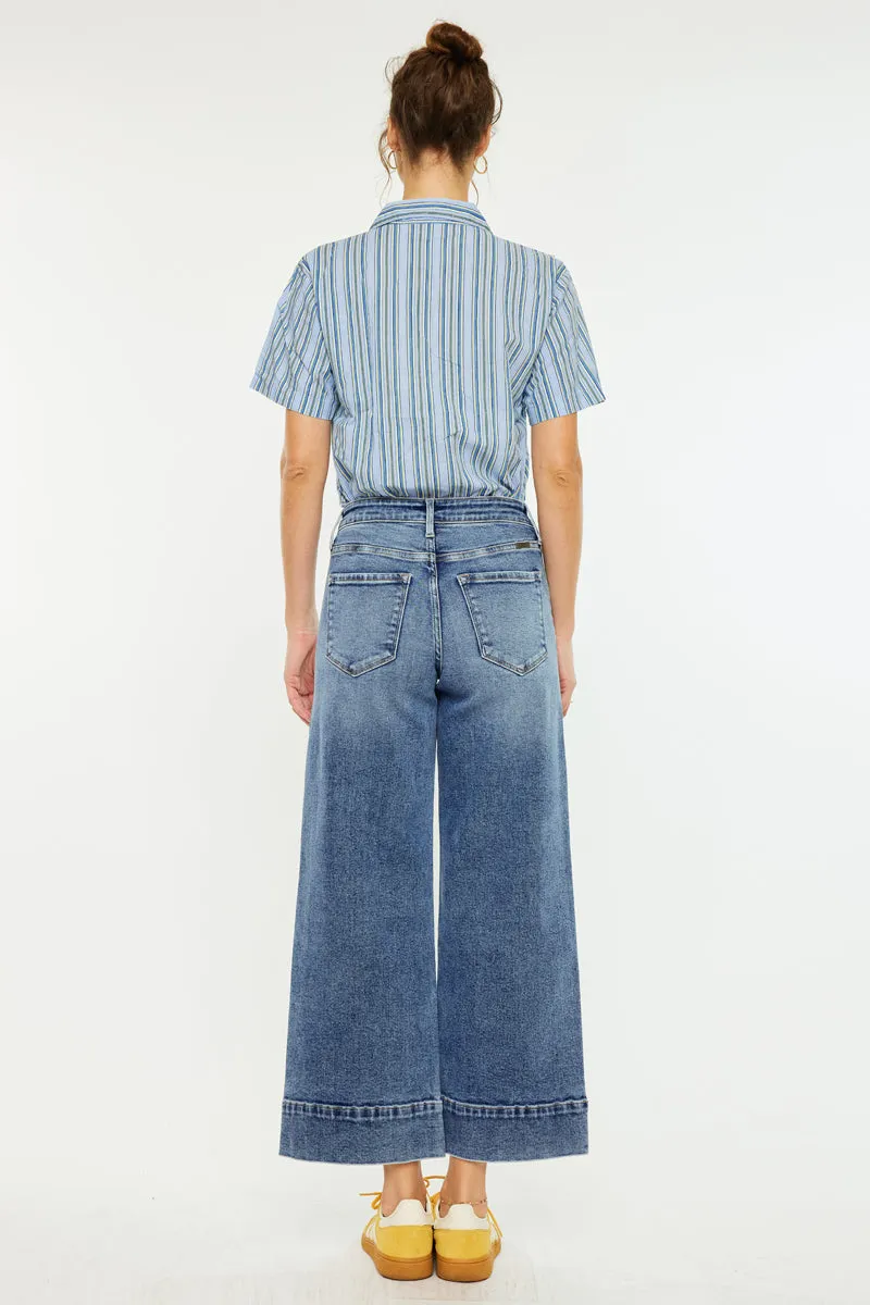 Nessa High Rise Crop Wide Leg Jeans