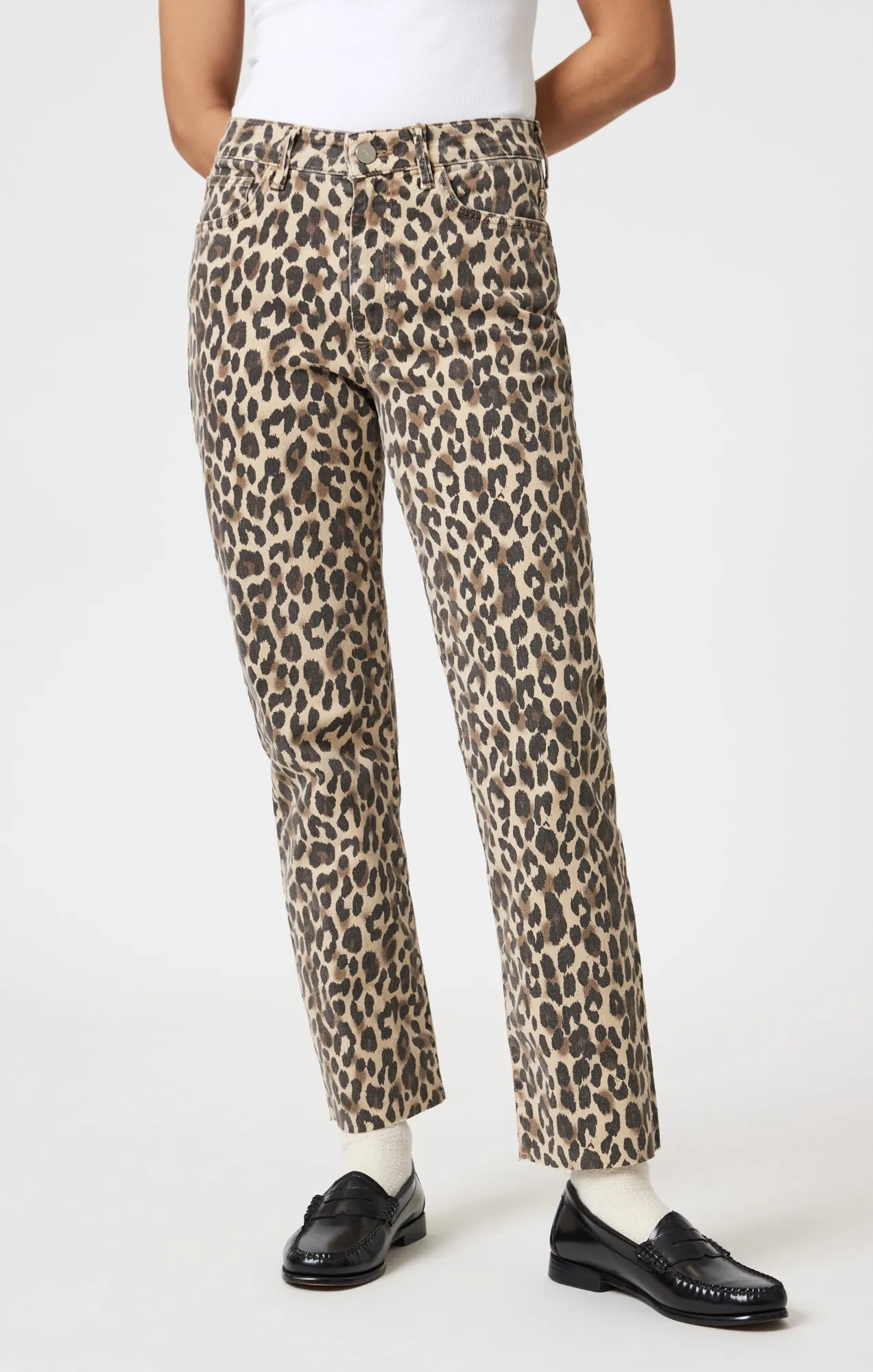 NEW YORK STRAIGHT LEG IN LEOPARD DENIM