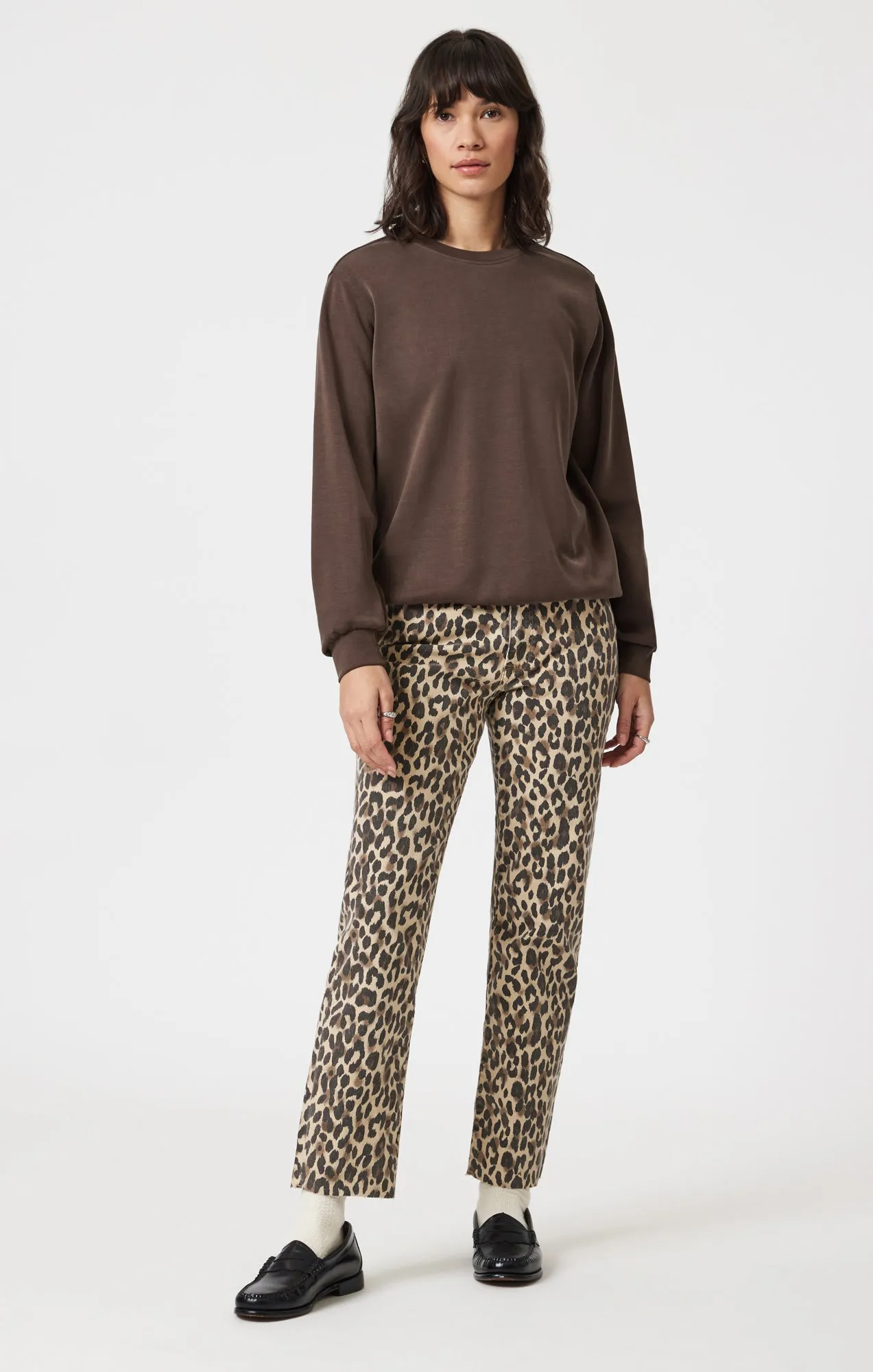 NEW YORK STRAIGHT LEG IN LEOPARD DENIM