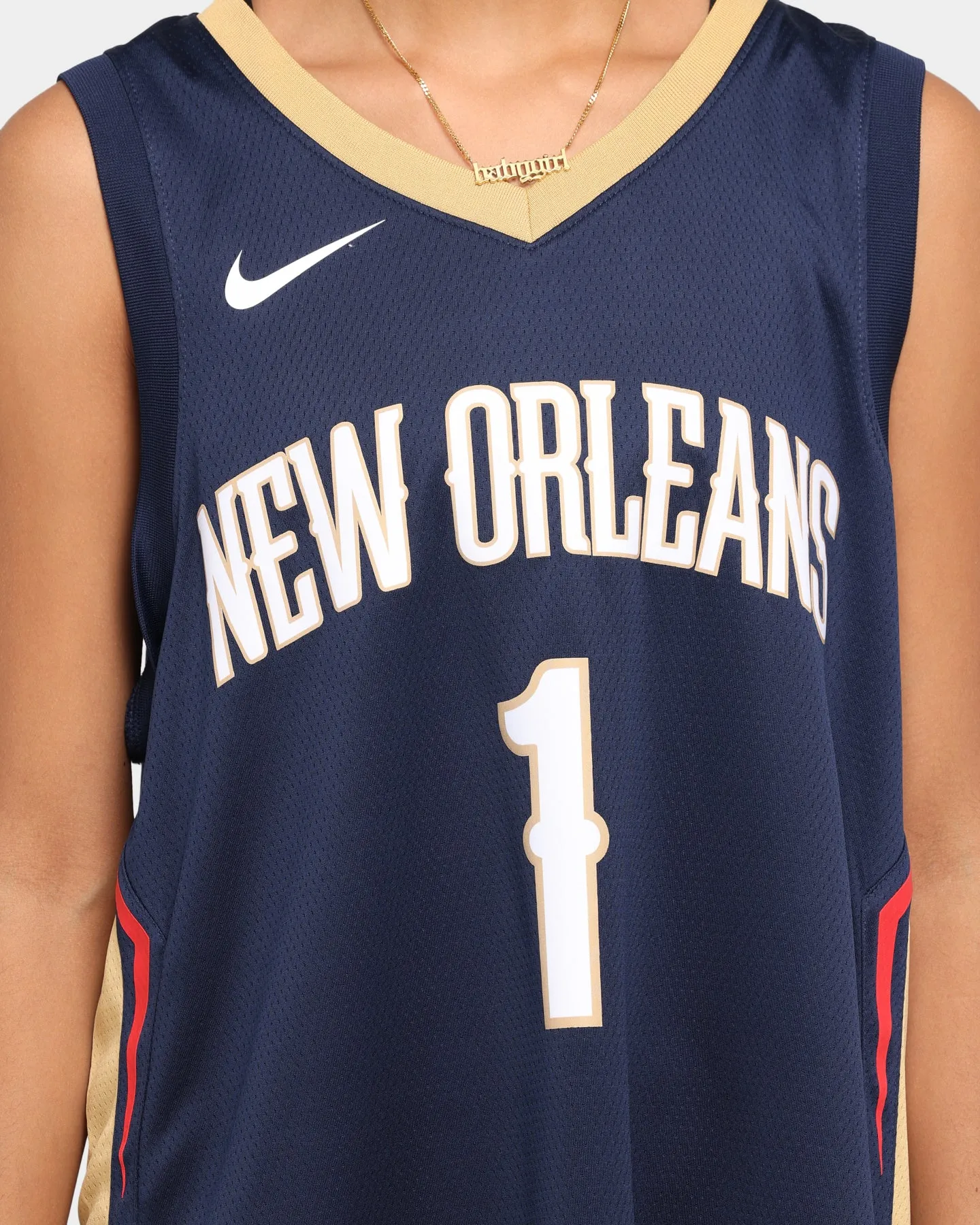 Nike Zion Williamson #1 New Orleans Pelicans '20 Icon Swingman Jersey Navy/Gold