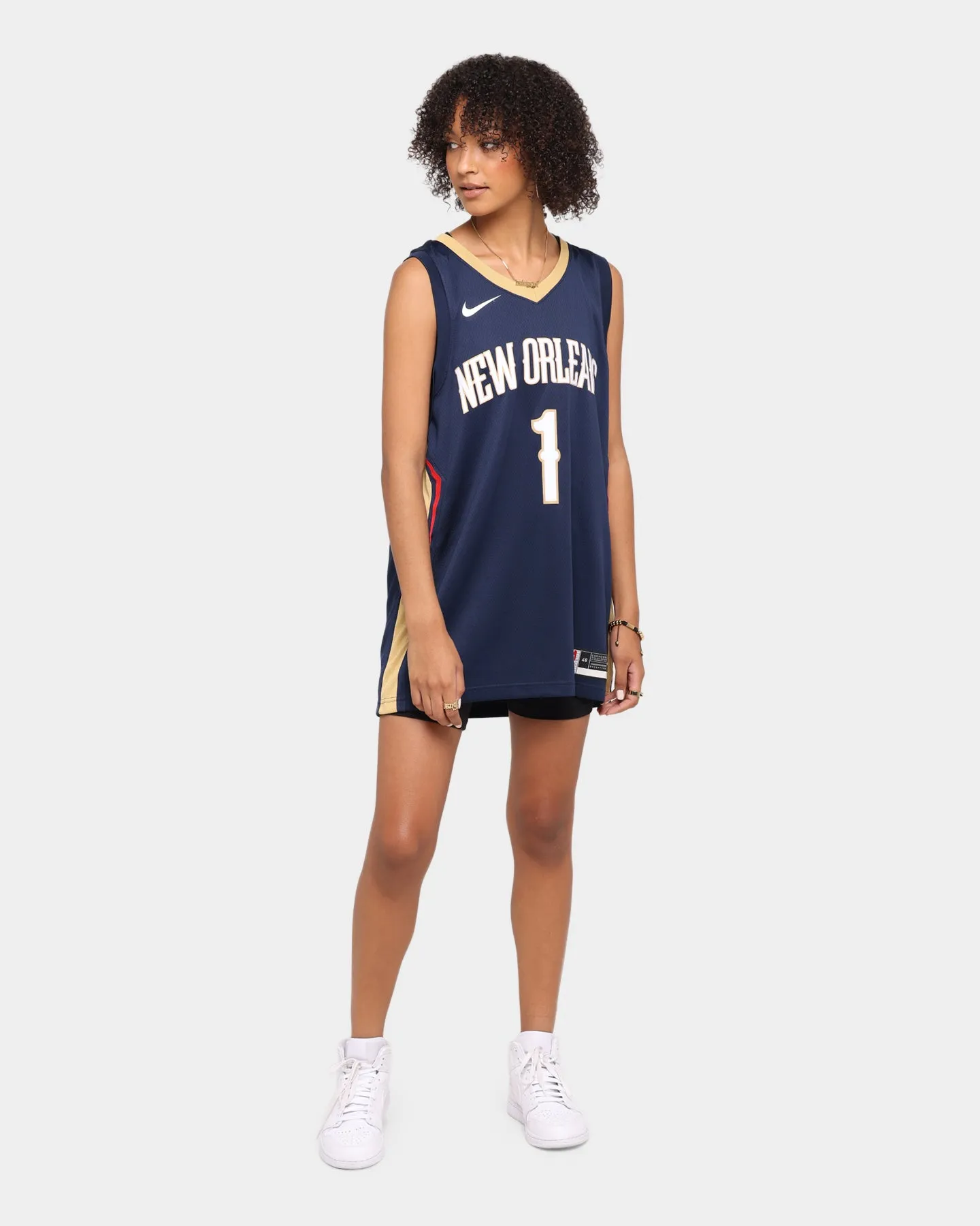 Nike Zion Williamson #1 New Orleans Pelicans '20 Icon Swingman Jersey Navy/Gold