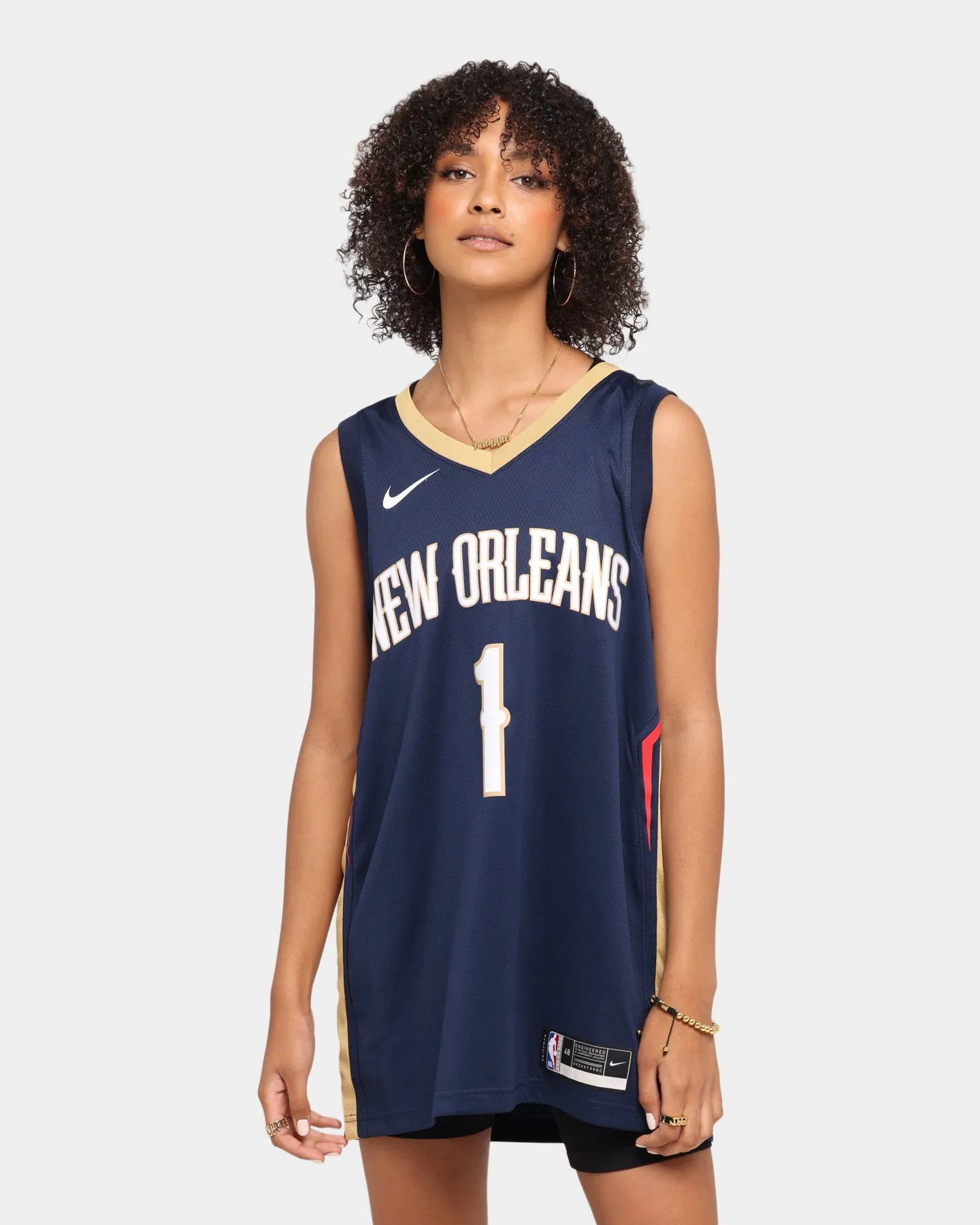 Nike Zion Williamson #1 New Orleans Pelicans '20 Icon Swingman Jersey Navy/Gold