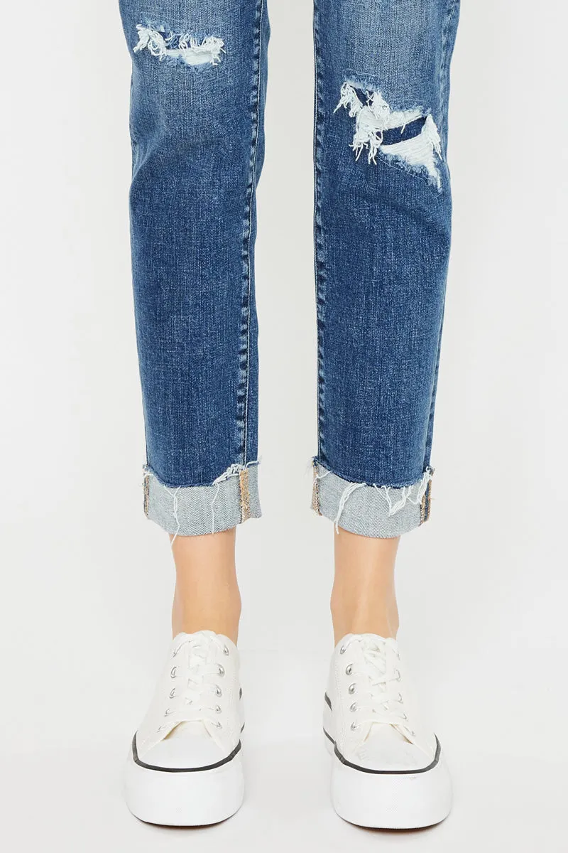 Nina Mid Rise Slim Boyfriend Jeans