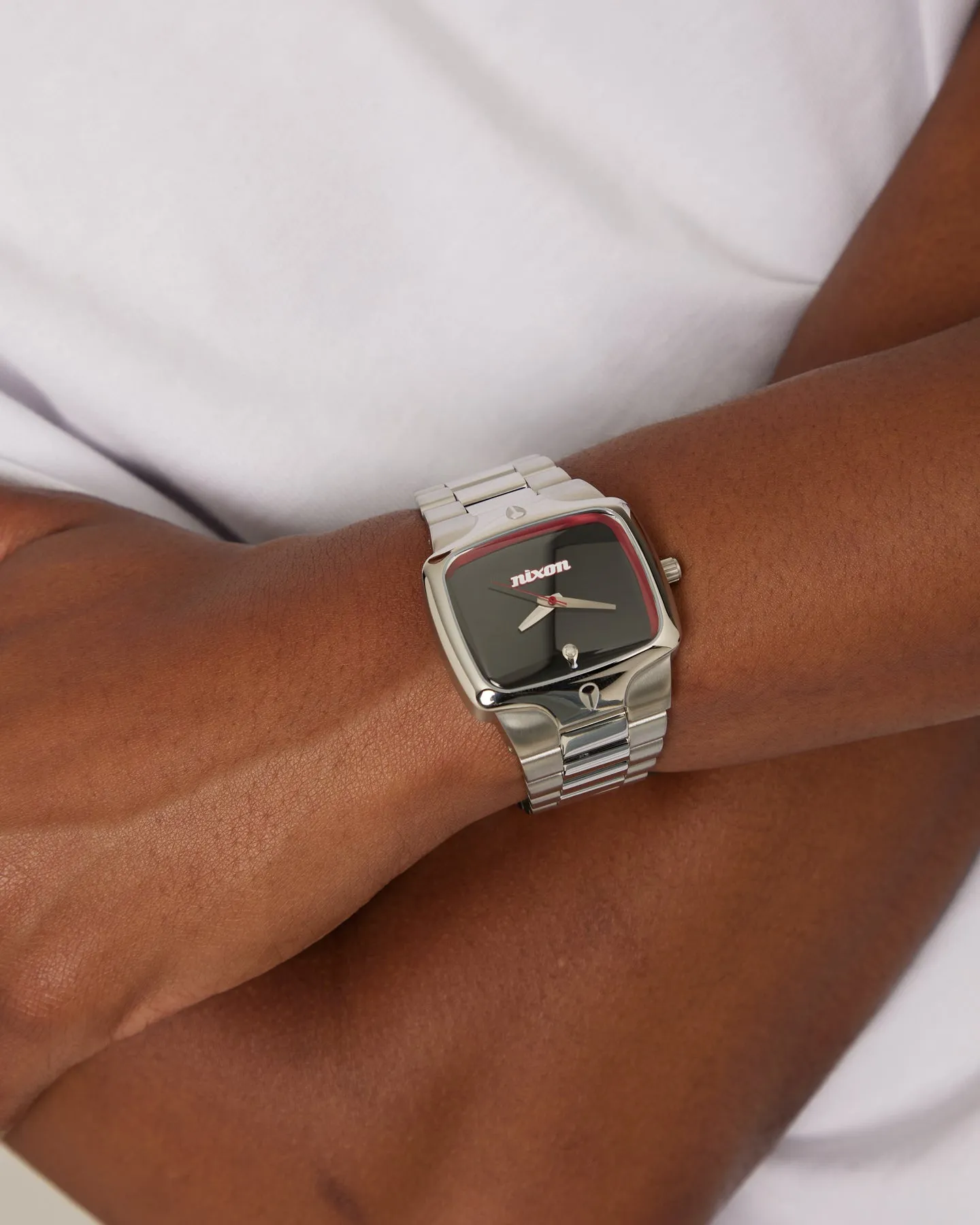 Nixon The Player Watch Silver/Red