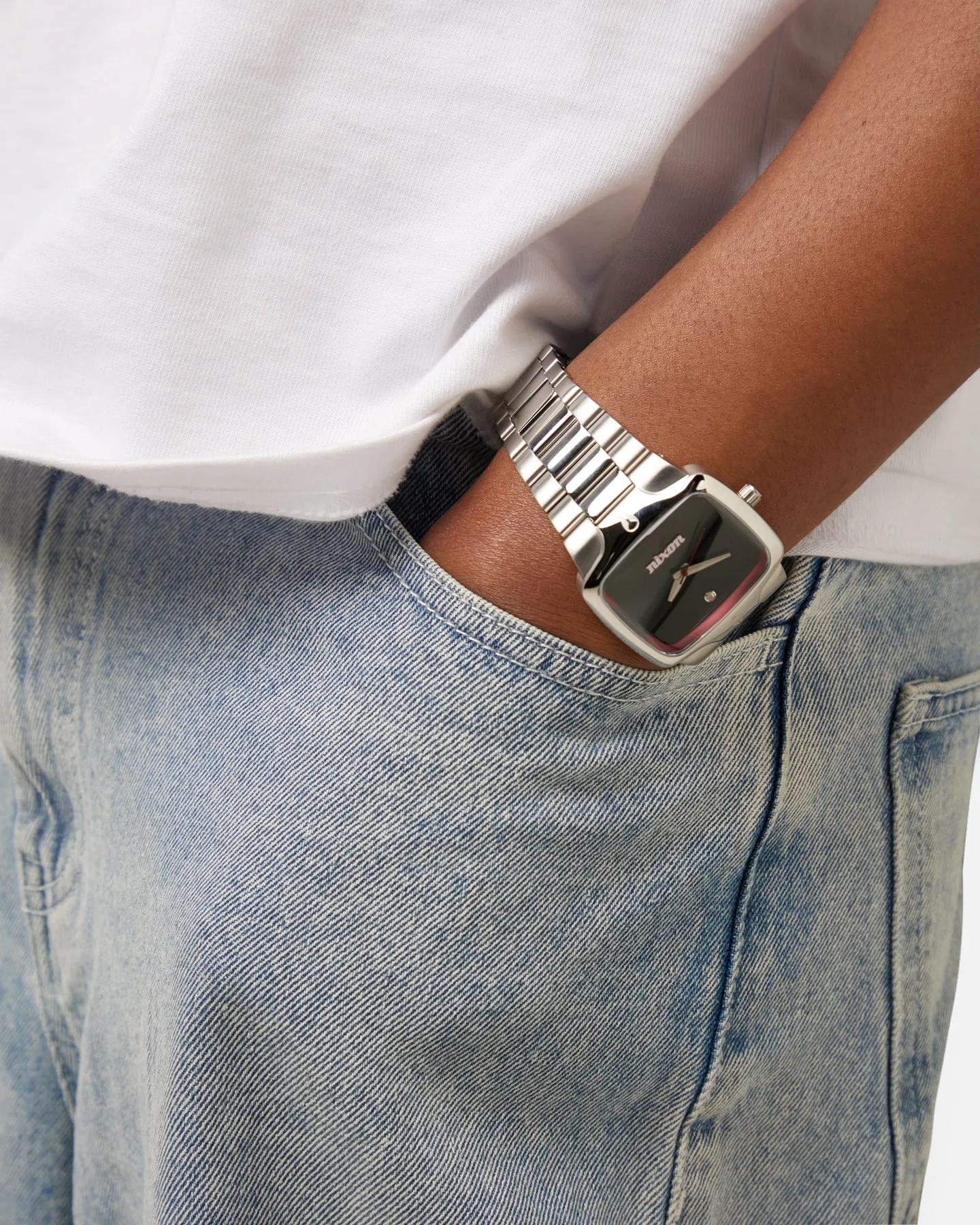 Nixon The Player Watch Silver/Red
