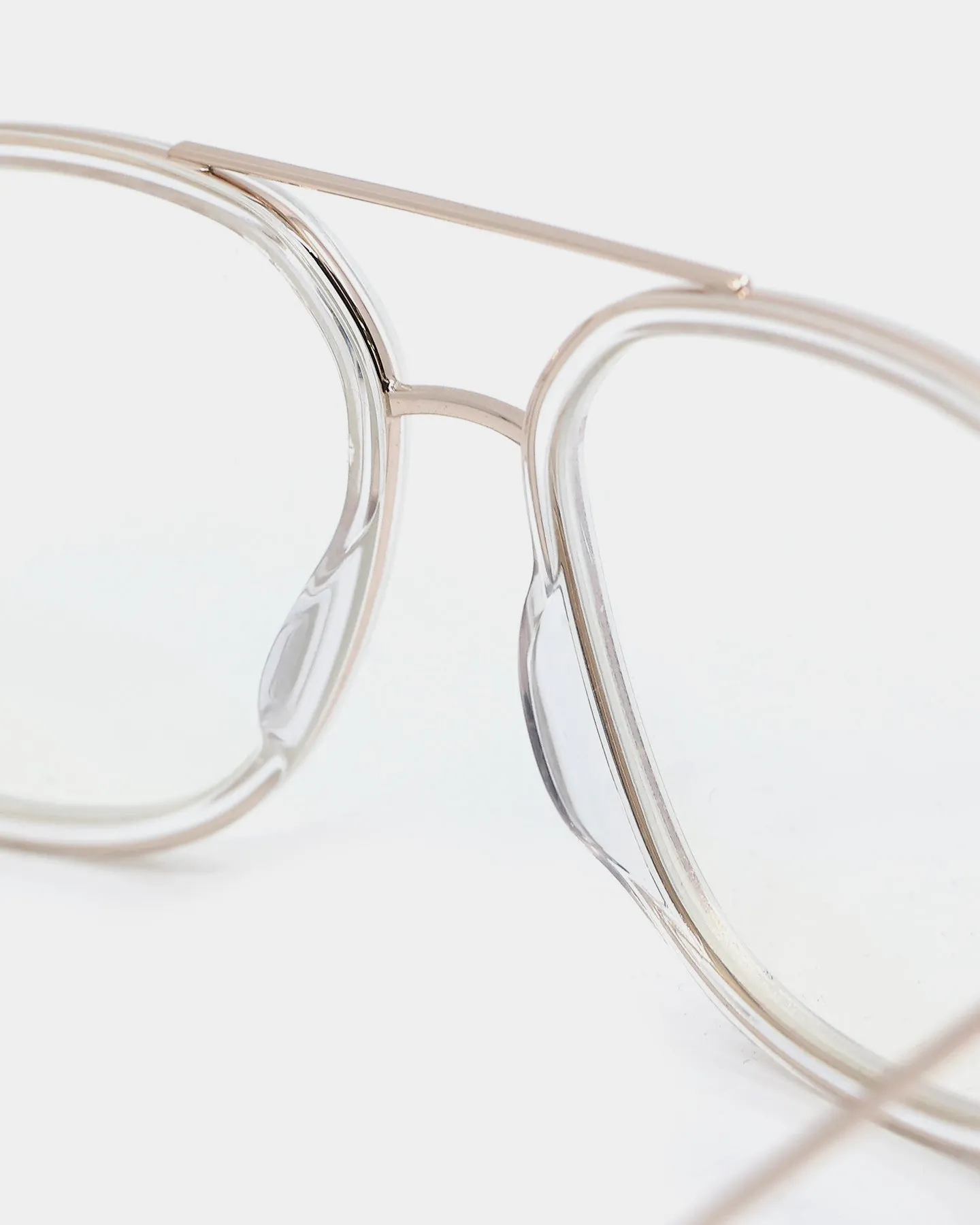 NUQE Men's Lee Bluelight Glasses Clear/Gold/Bluelight
