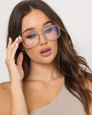 NUQE Men's Lee Bluelight Glasses Clear/Gold/Bluelight