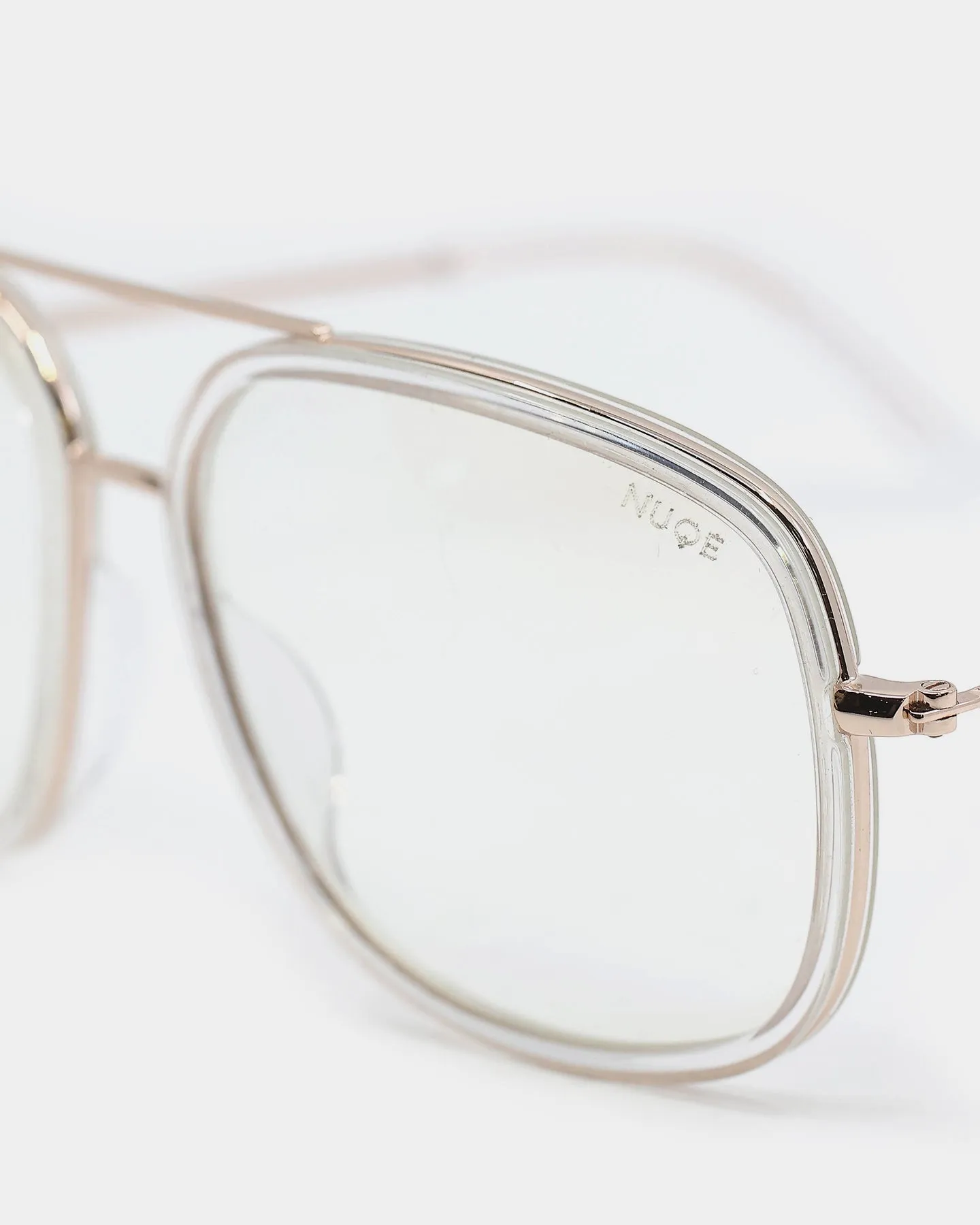 NUQE Men's Lee Bluelight Glasses Clear/Gold/Bluelight
