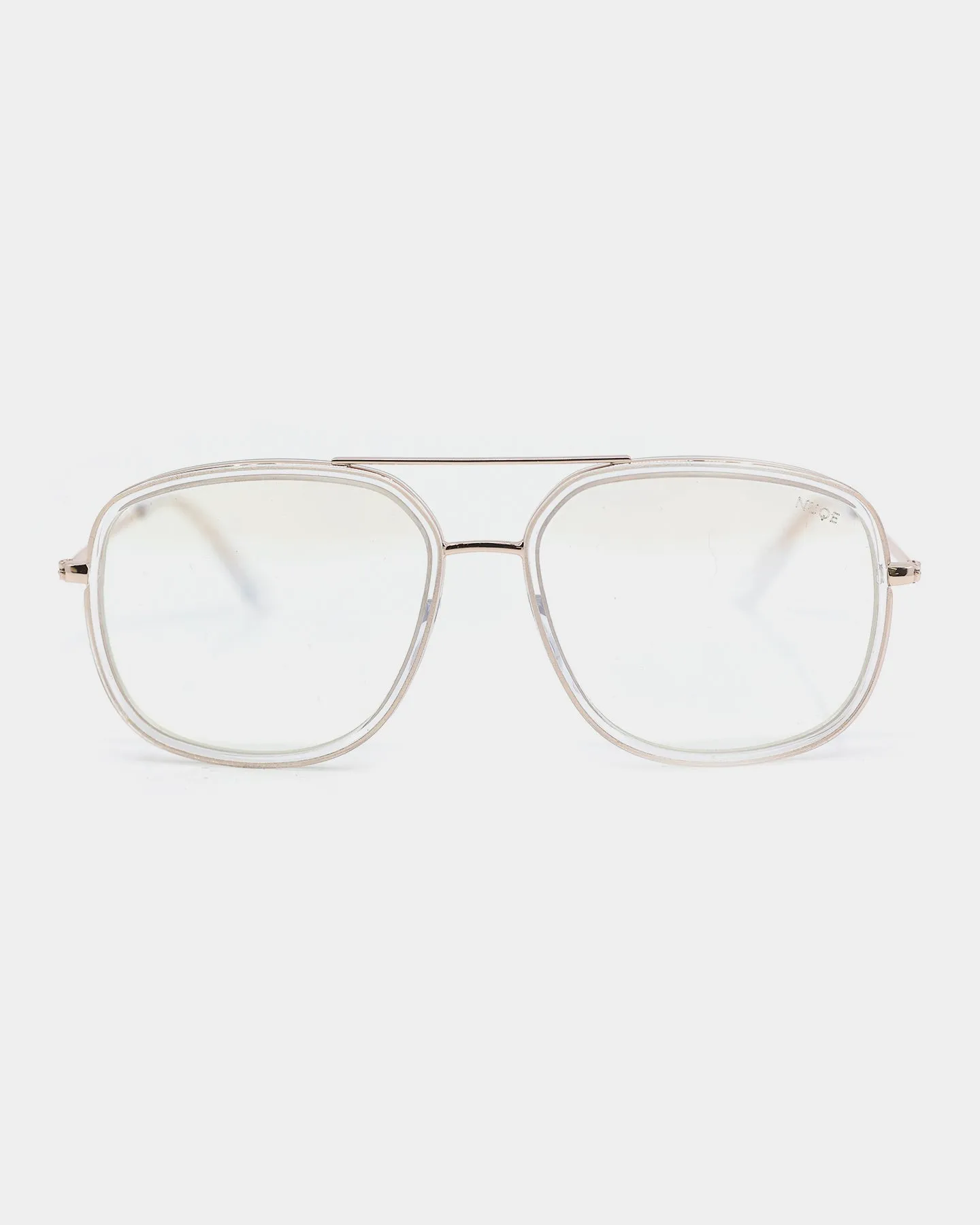 NUQE Men's Lee Bluelight Glasses Clear/Gold/Bluelight