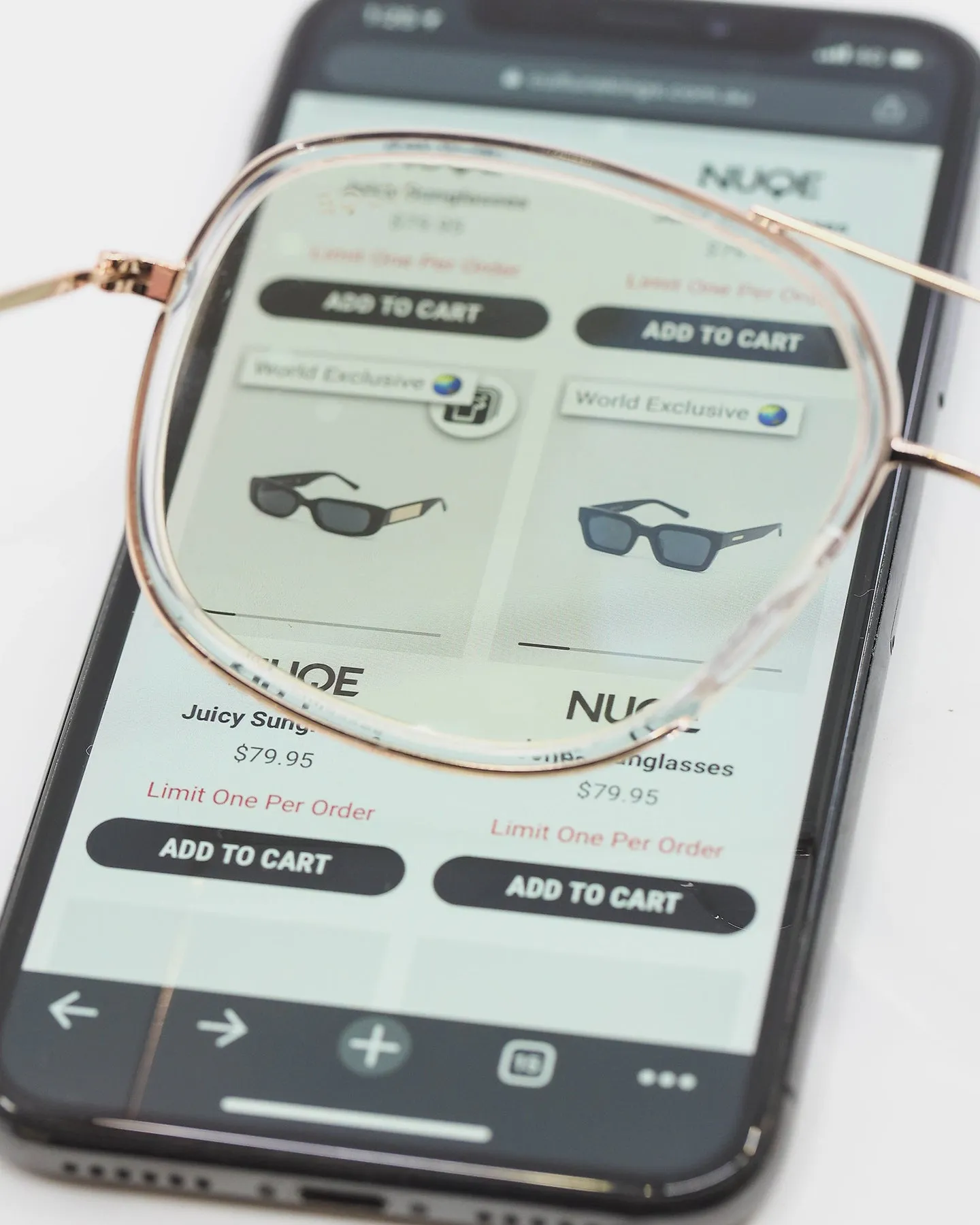 NUQE Men's Lee Bluelight Glasses Clear/Gold/Bluelight