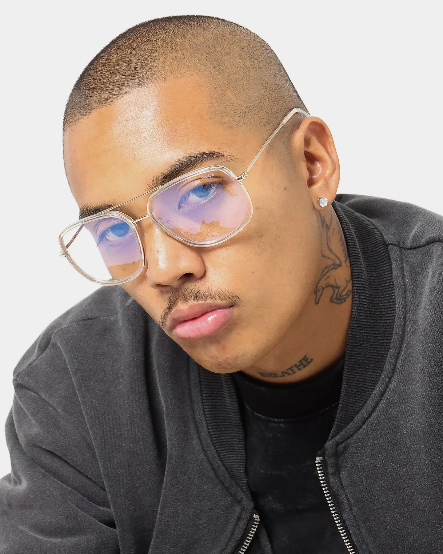 NUQE Men's Lee Bluelight Glasses Clear/Gold/Bluelight