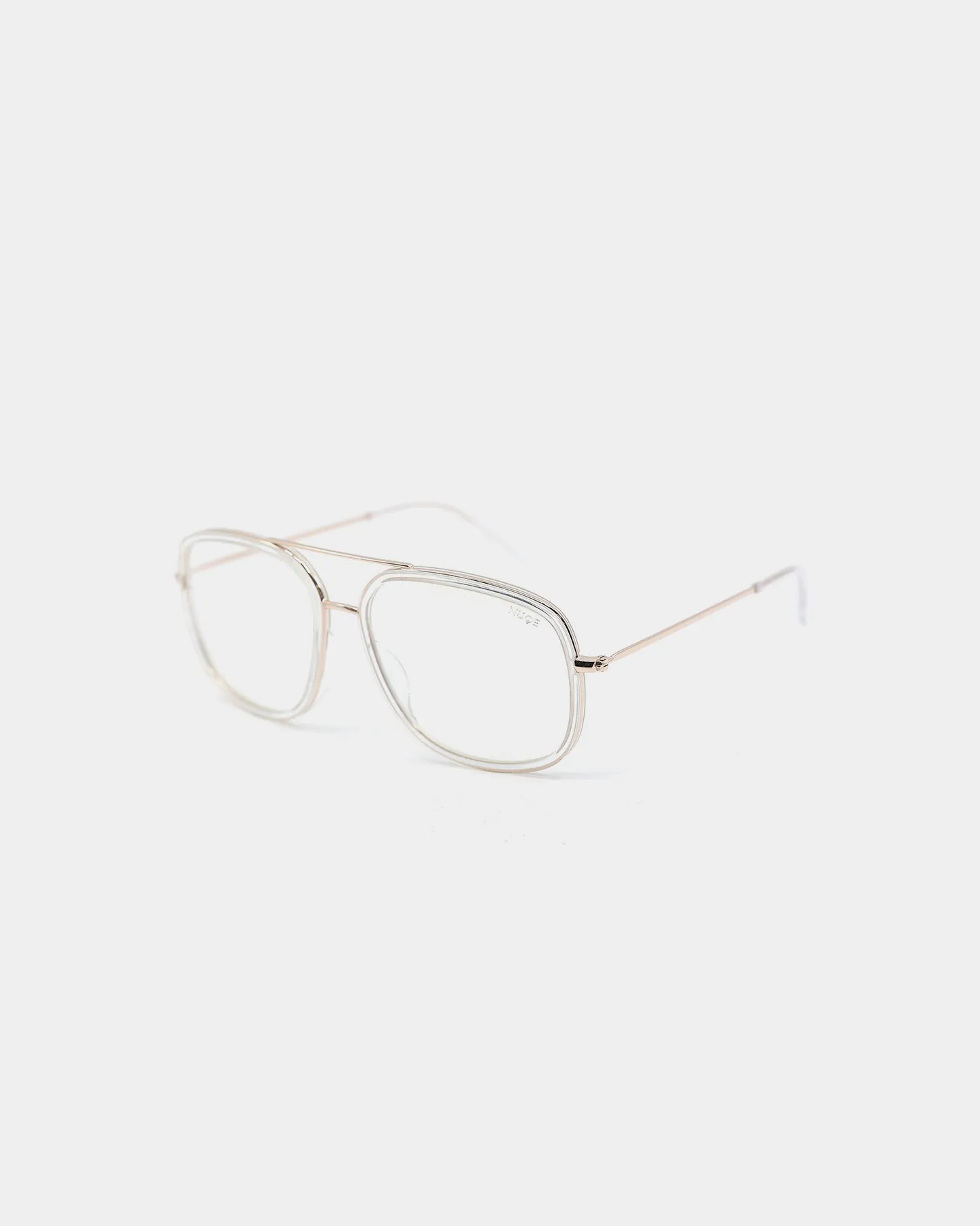 NUQE Men's Lee Bluelight Glasses Clear/Gold/Bluelight
