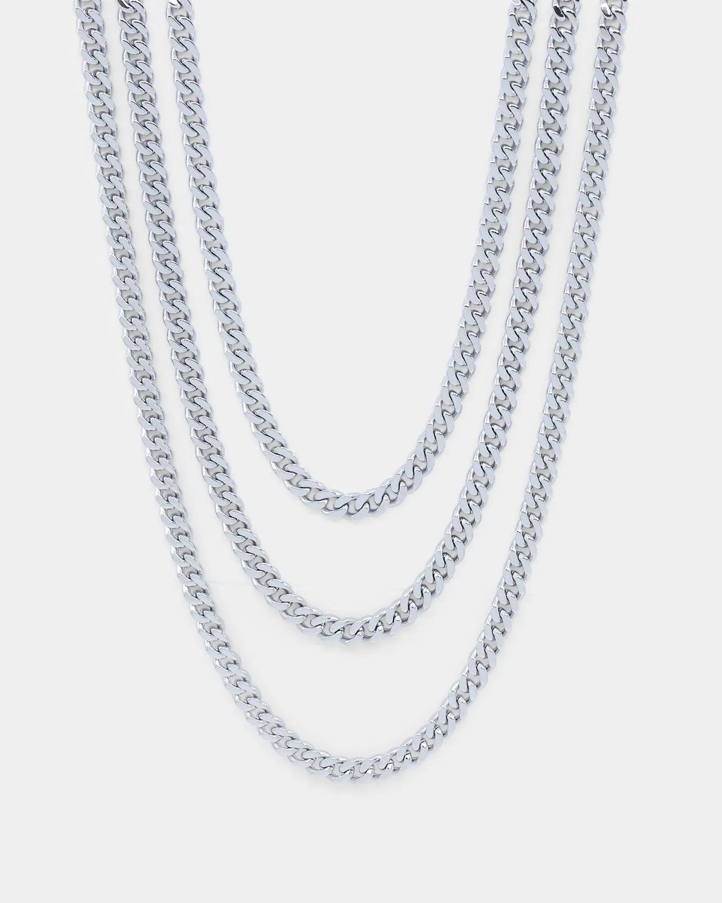 NXS 5mm Chain Link Set White Gold