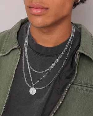 NXS Compass Necklace Set White Gold
