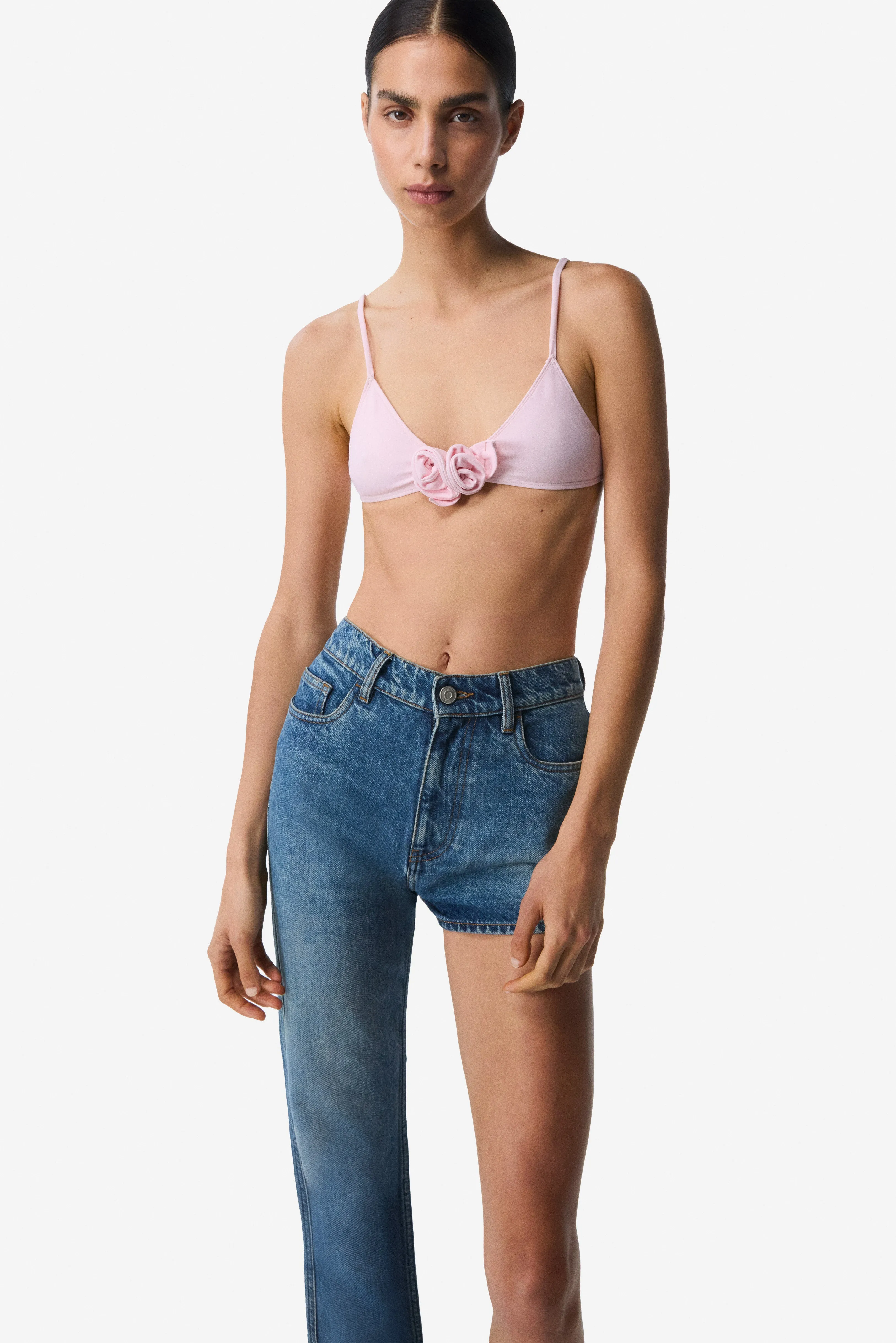 One-Leg Denim Trouser