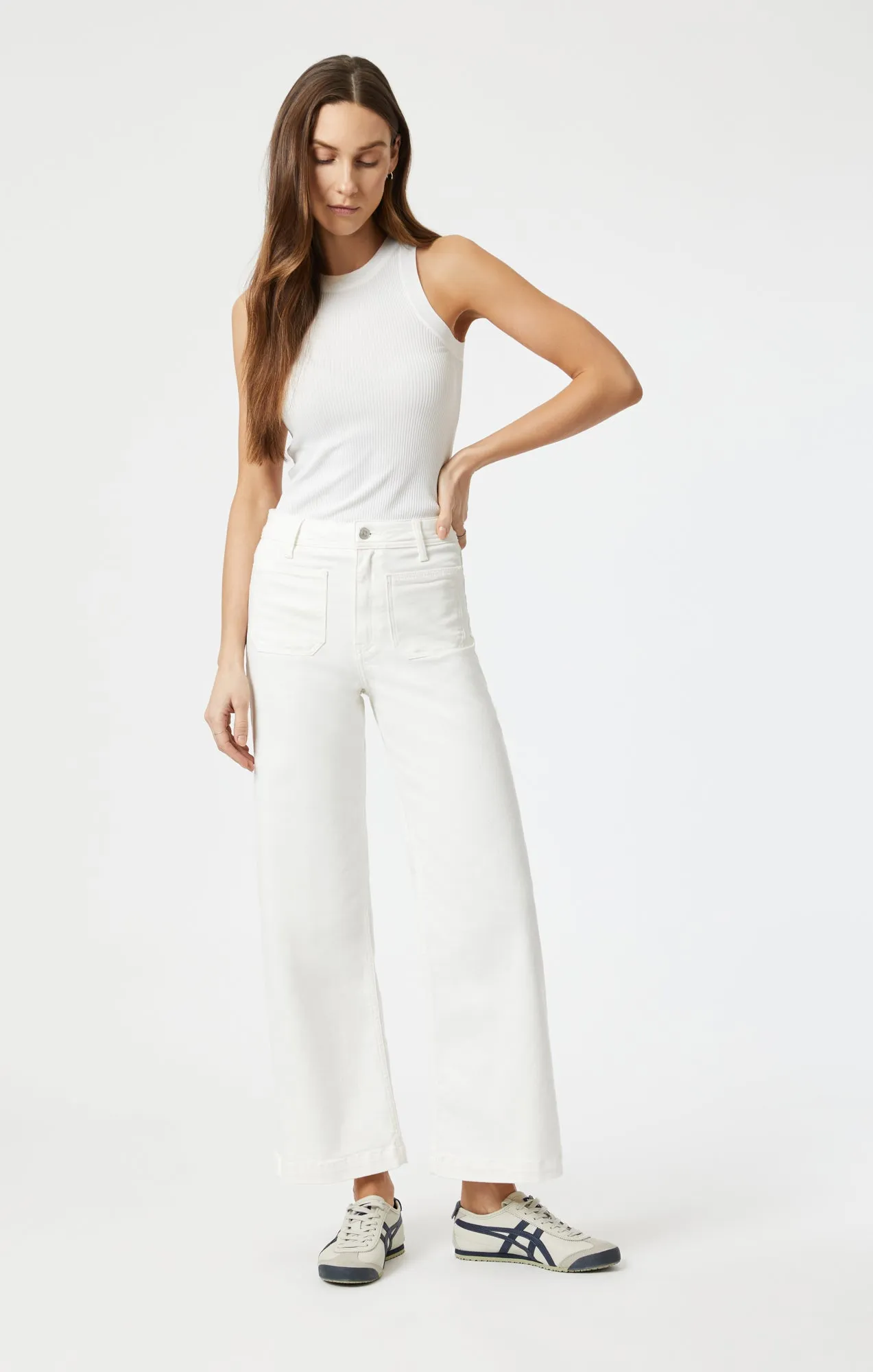 PALOMA MARINE WIDE LEG IN WHITE LA BLUE
