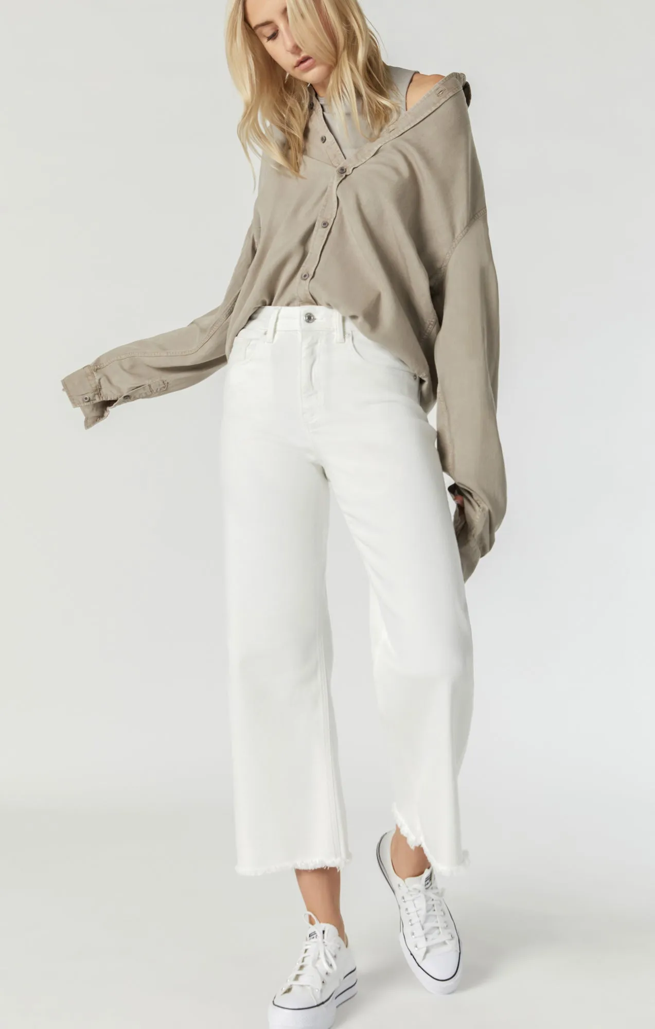 PALOMA WIDE LEG IN WHITE LA BLUE