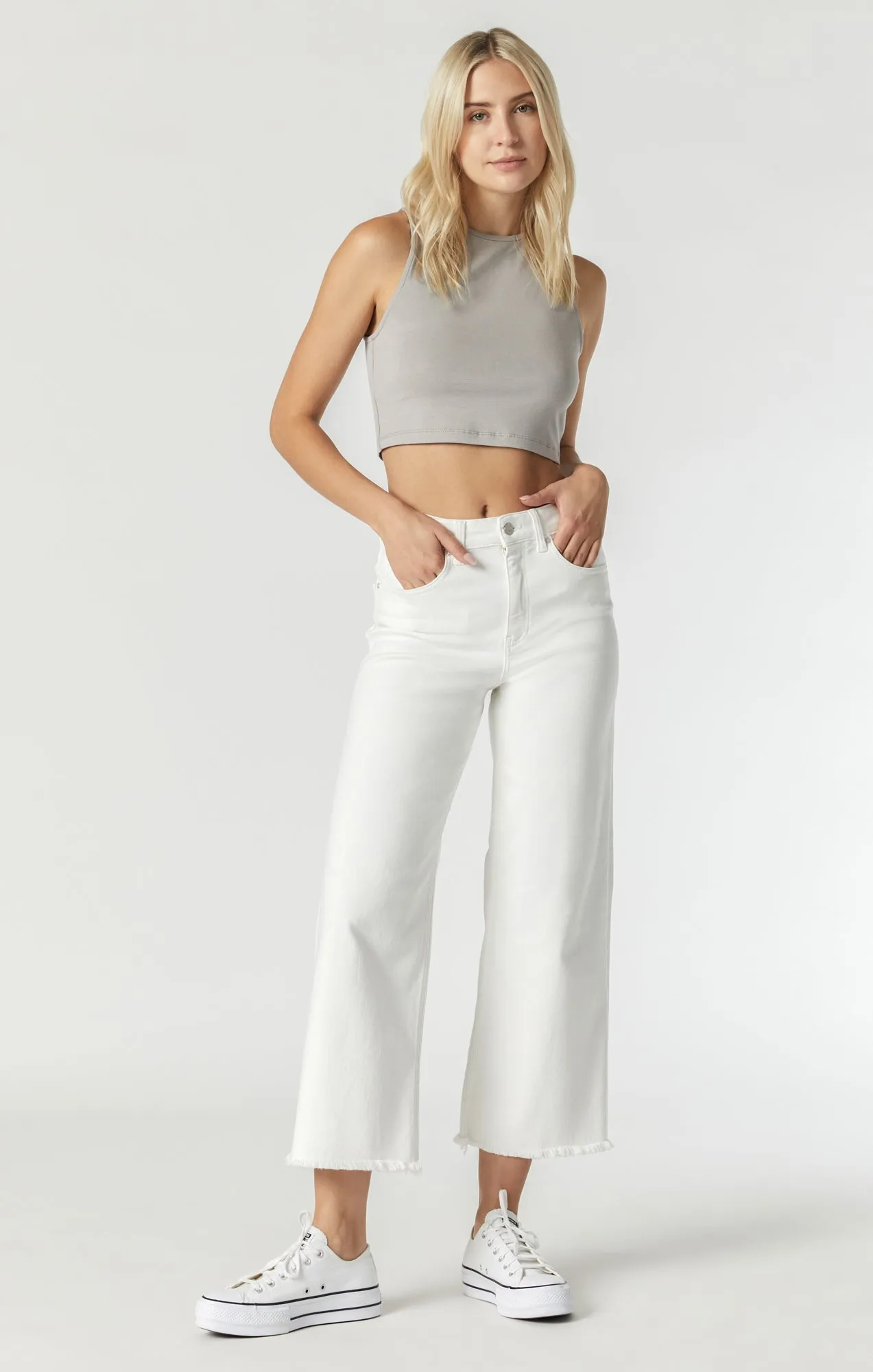 PALOMA WIDE LEG IN WHITE LA BLUE