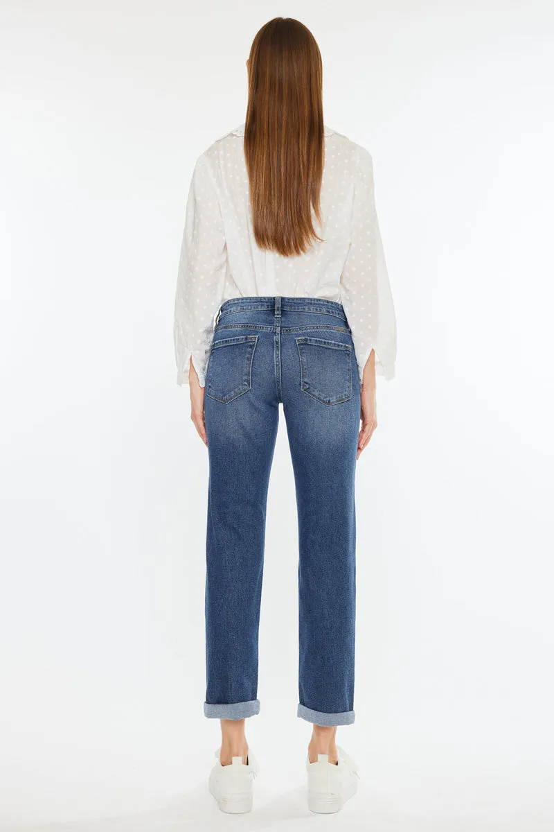 Pamela Mid Rise Slim Straight Jean