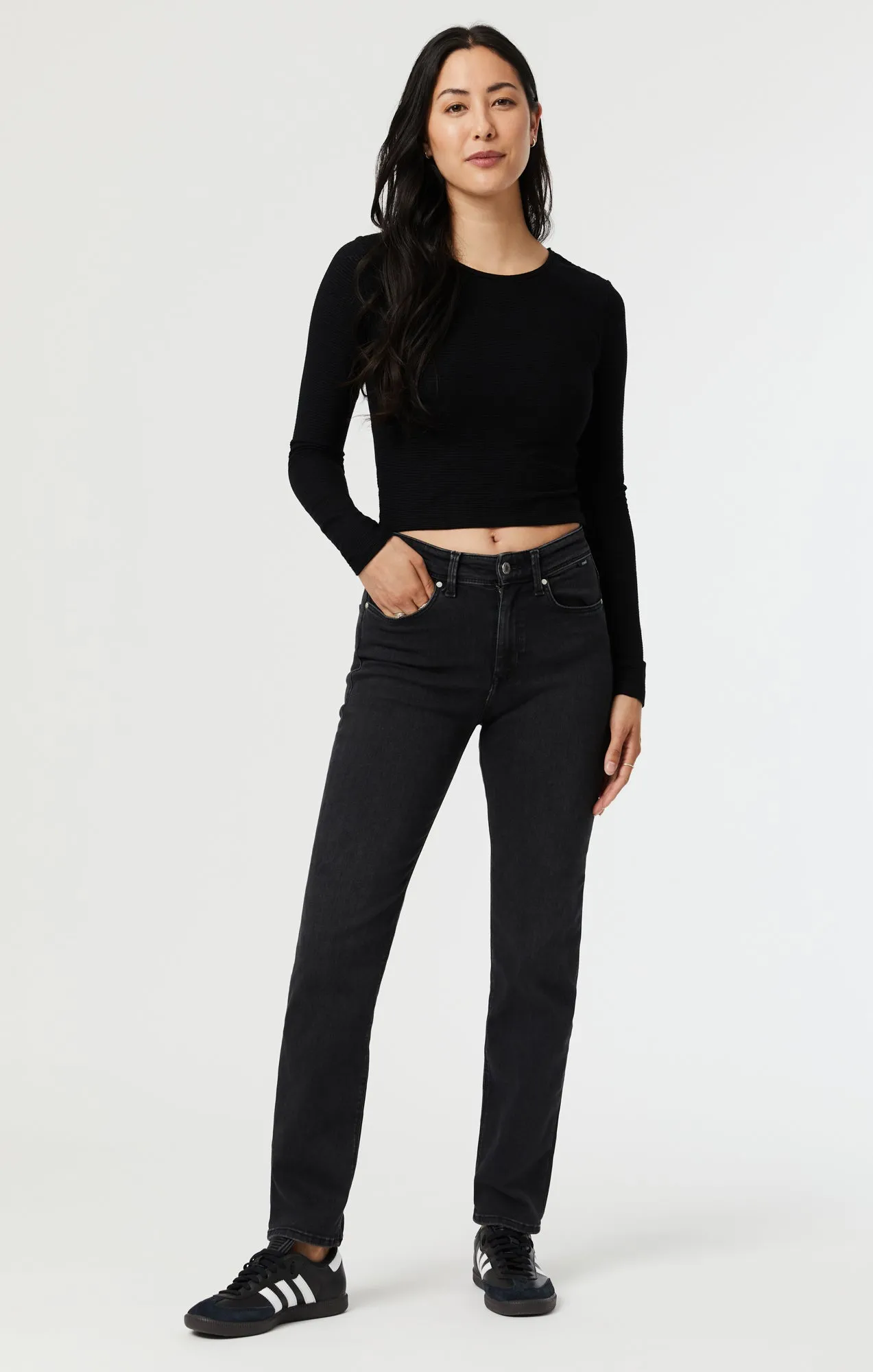 PARIS STRAIGHT LEG JEANS IN SMOKE INDIGO SHAPE