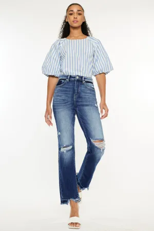Peach High Rise Slim Straight