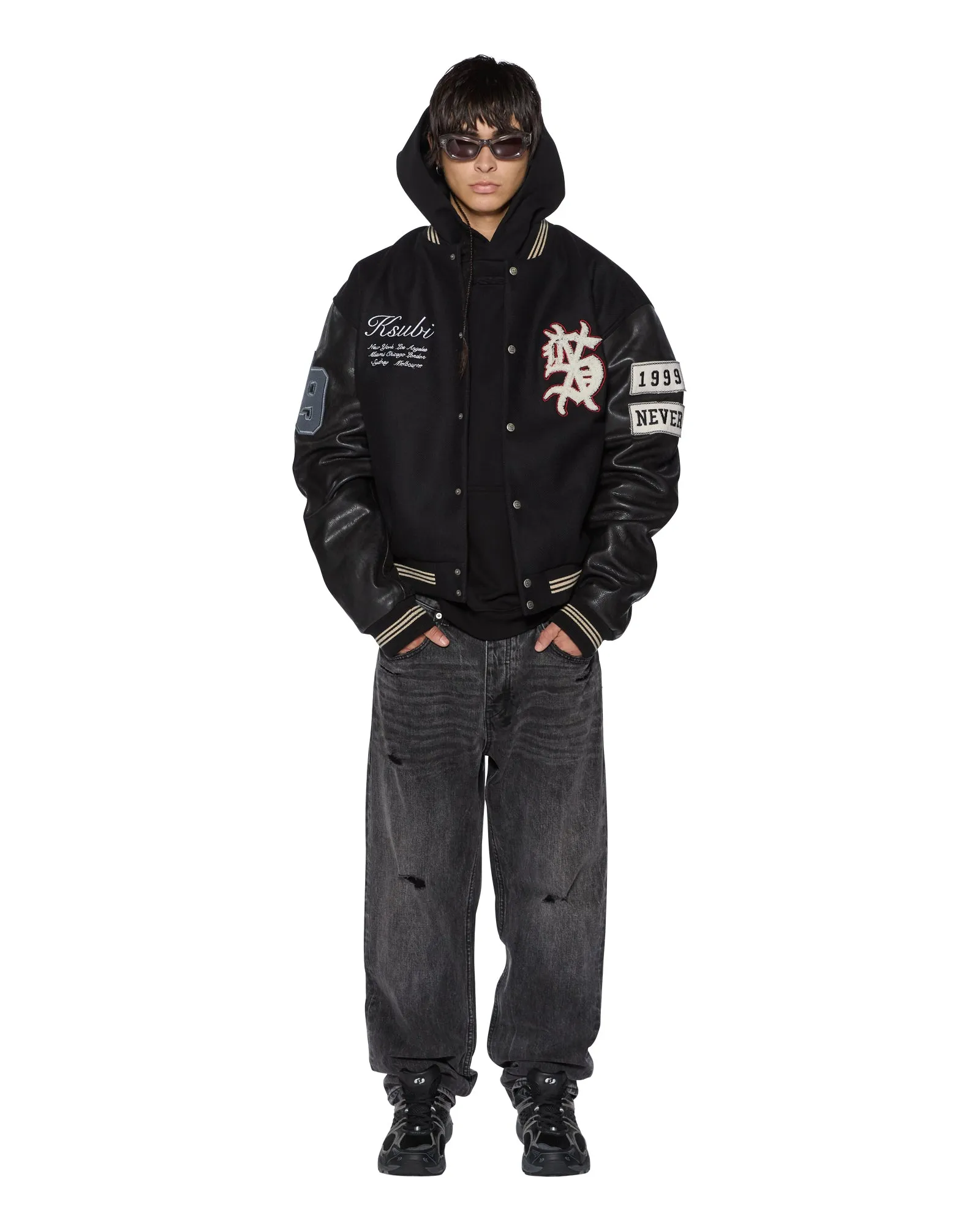 PLAYOFF VARSITY JACKET BLACK