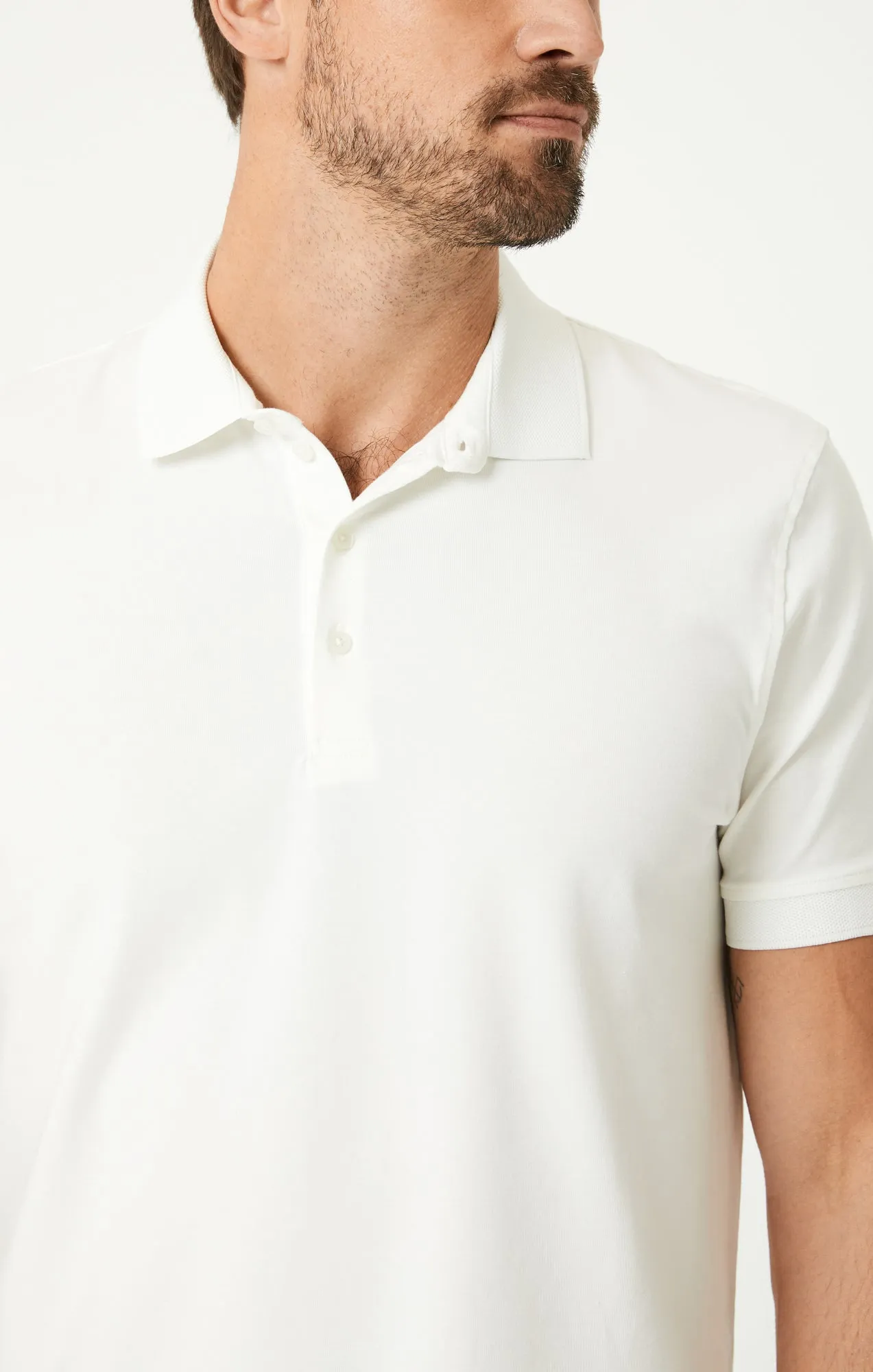 POLO SHIRT IN ANTIQUE WHITE