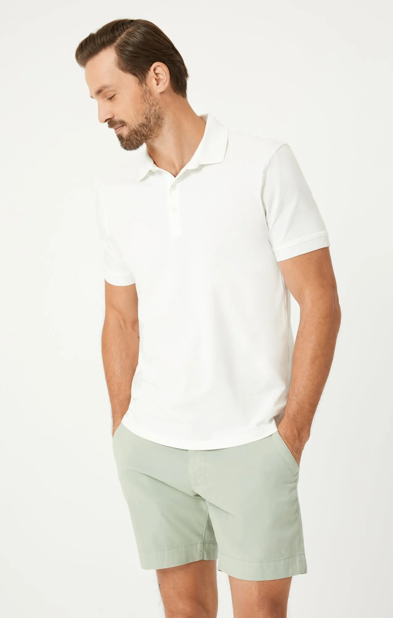 POLO SHIRT IN ANTIQUE WHITE