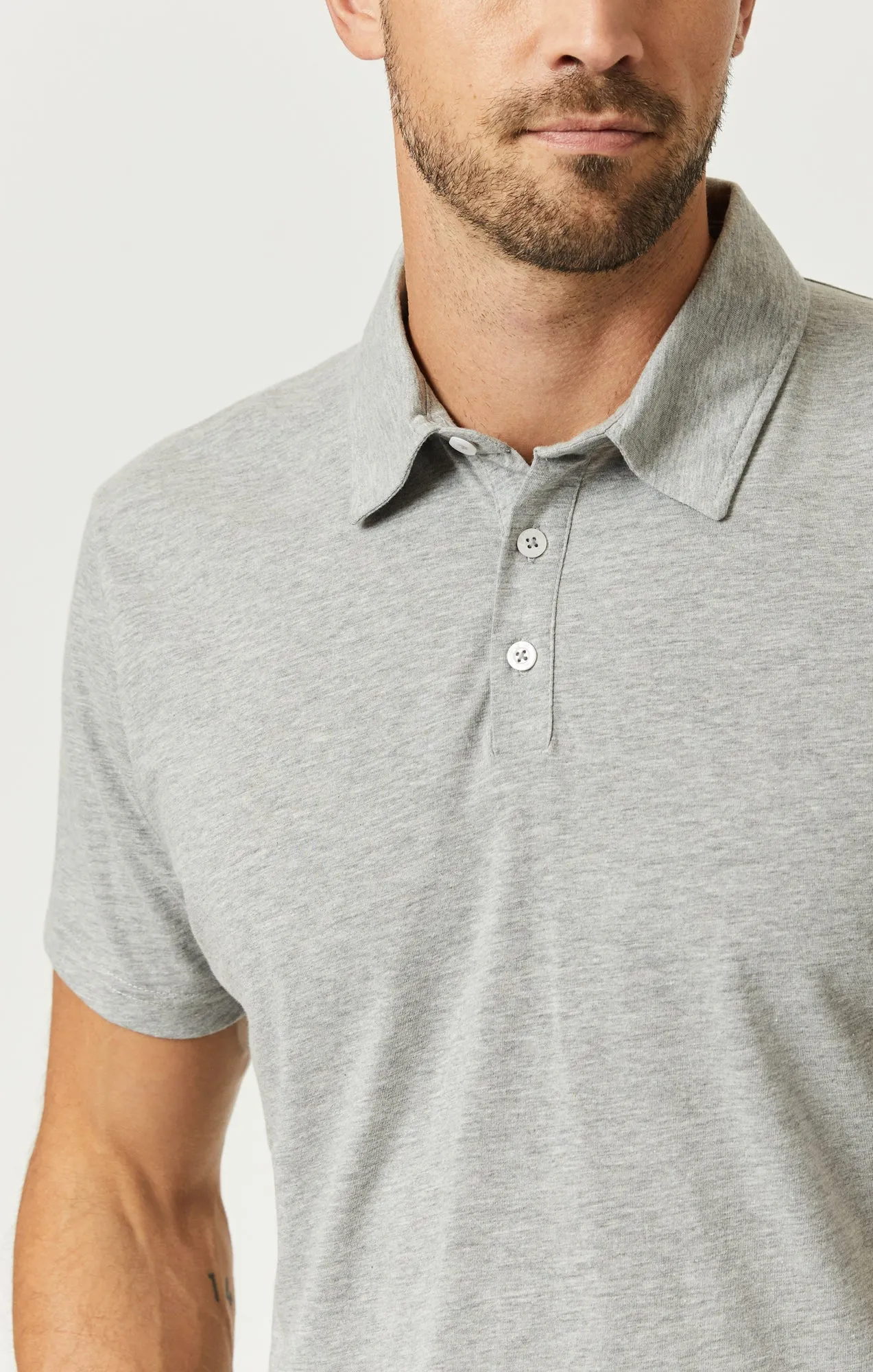 POLO SHIRT IN GREY MELANGE