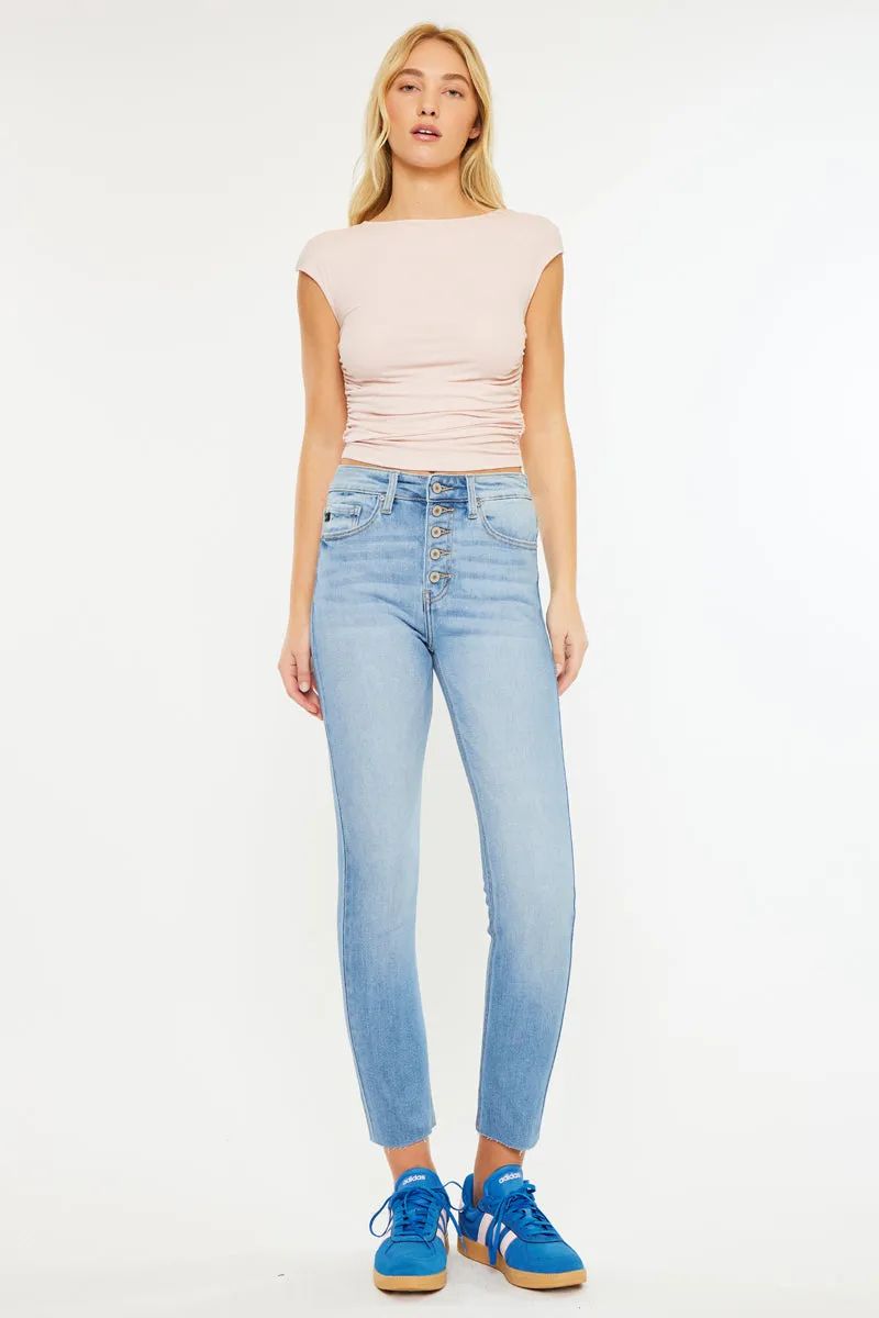 Priscilla High Rise Slim Straight Leg Jeans