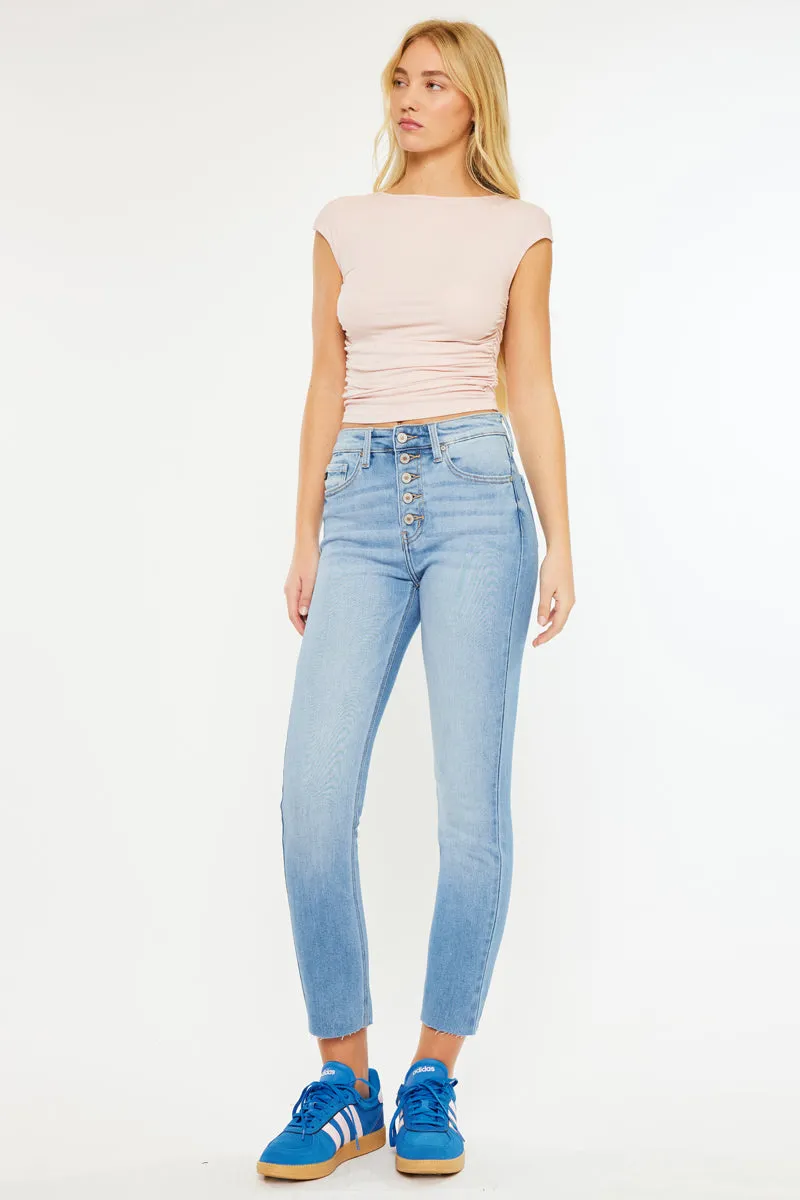Priscilla High Rise Slim Straight Leg Jeans
