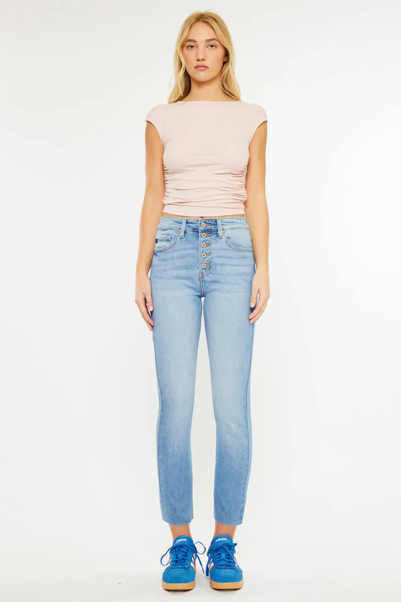 Priscilla High Rise Slim Straight Leg Jeans