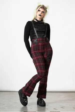 Prophet Of Doom Suspender Trousers [BLOOD TARTAN] - Resurrect