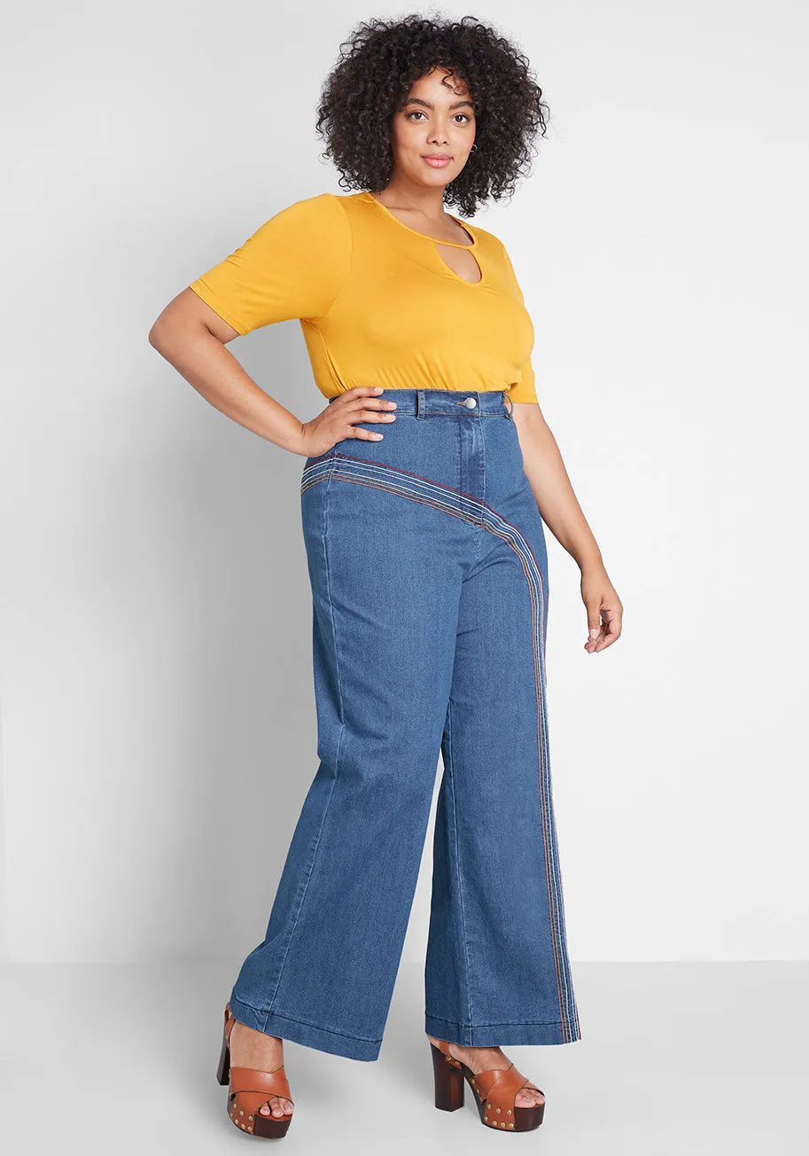 Rainbow With Me Jeans - Short Inseam
