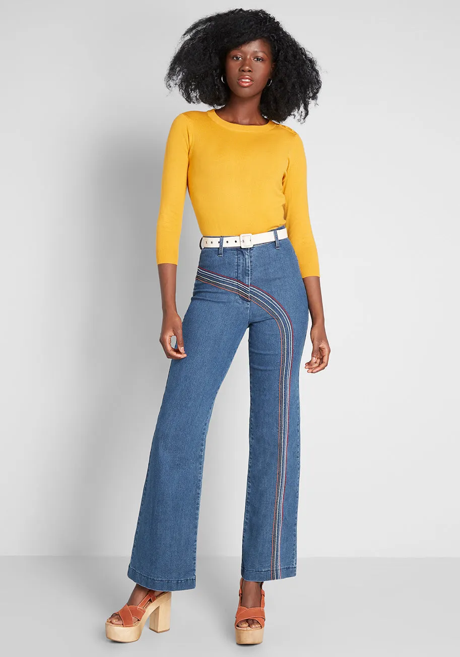 Rainbow With Me Jeans - Short Inseam