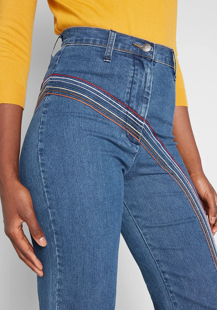 Rainbow With Me Jeans - Short Inseam