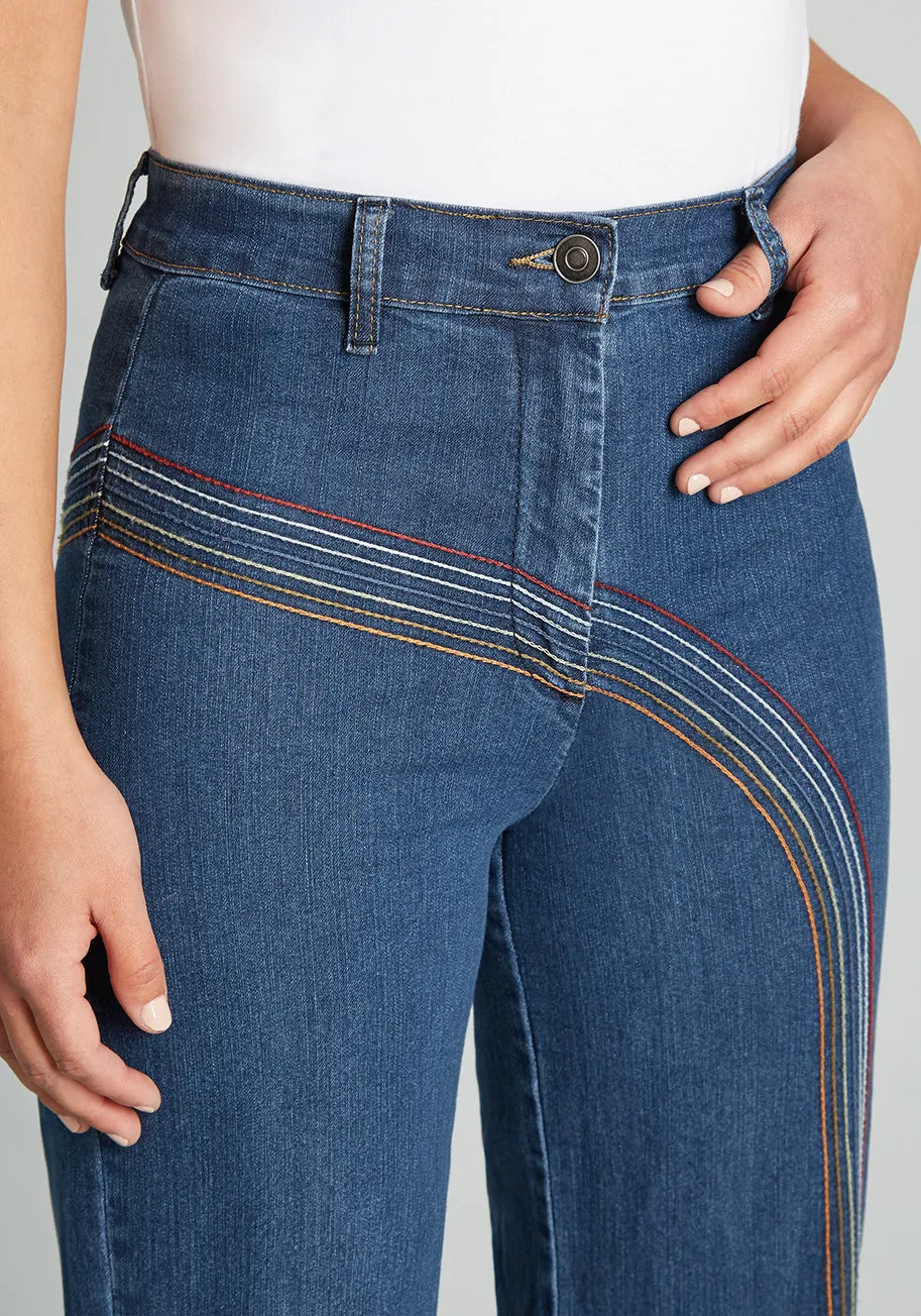 Rainbow With Me Wide-Leg Jeans