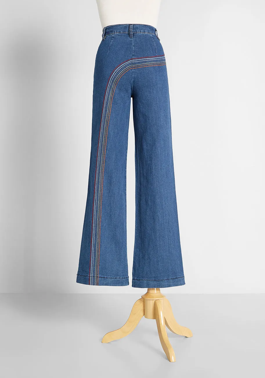 Rainbow With Me Wide-Leg Jeans