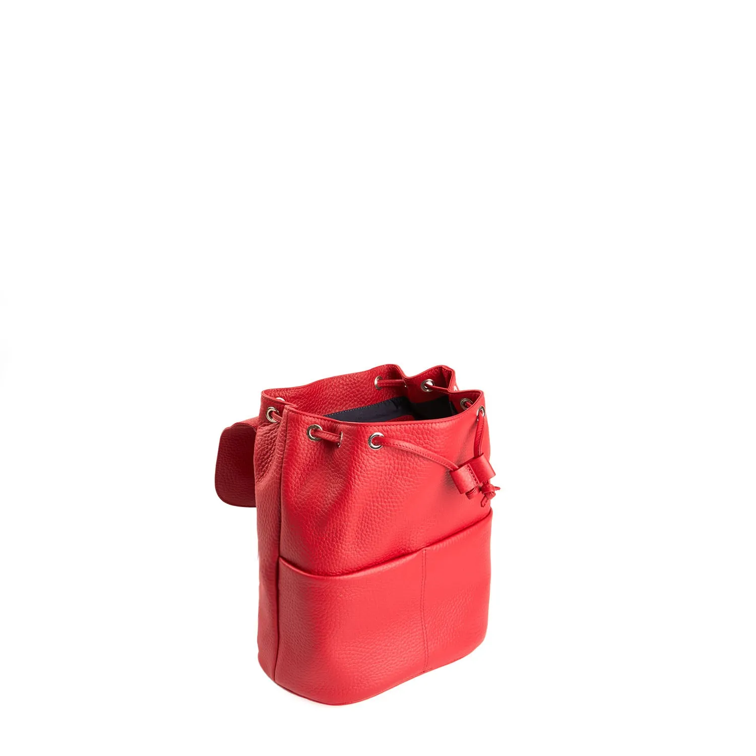 RED BACKPACK DOUBLE POCKETS